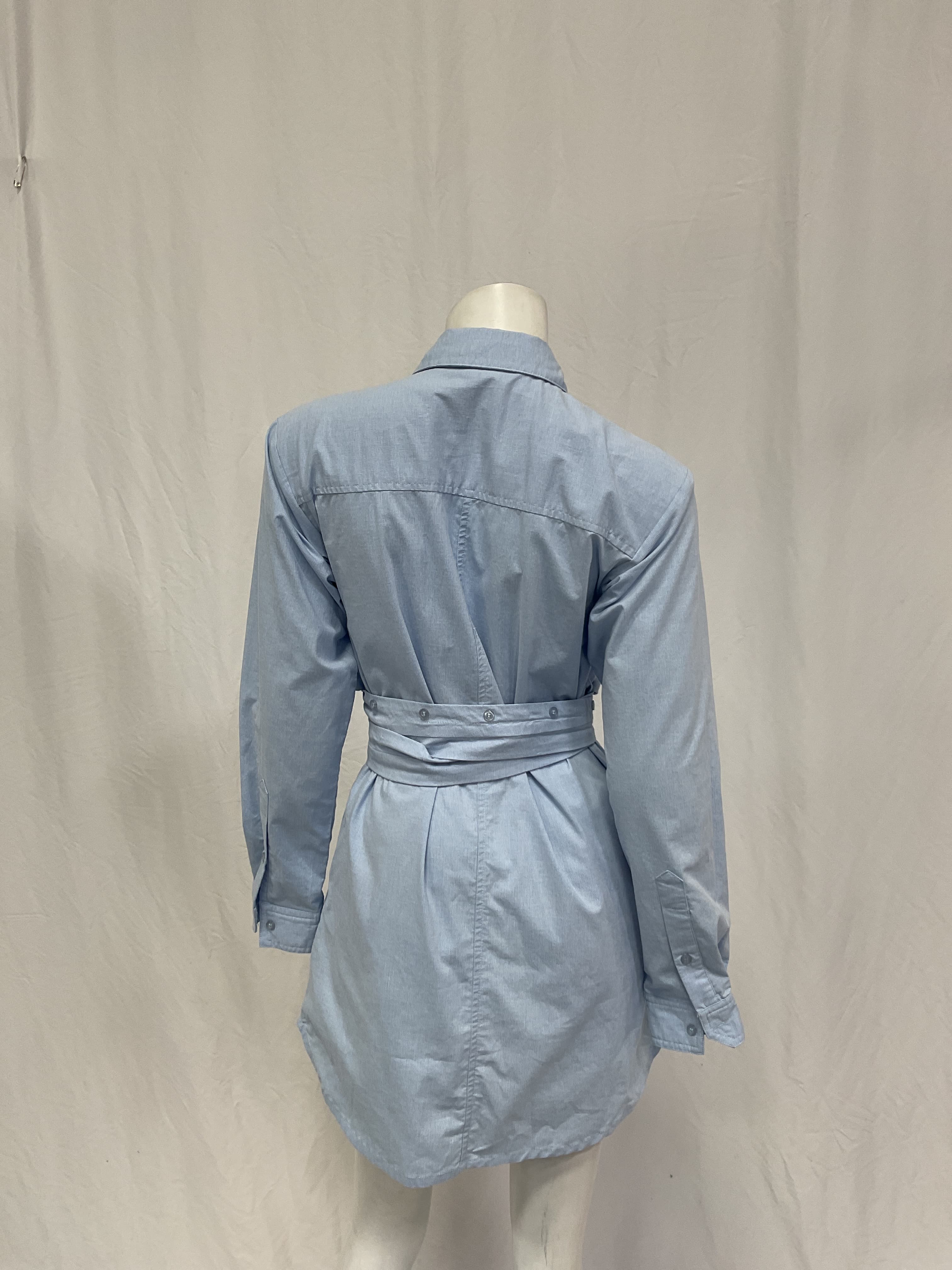Dixie Wrap Shirt Dress In Blue - Image 2