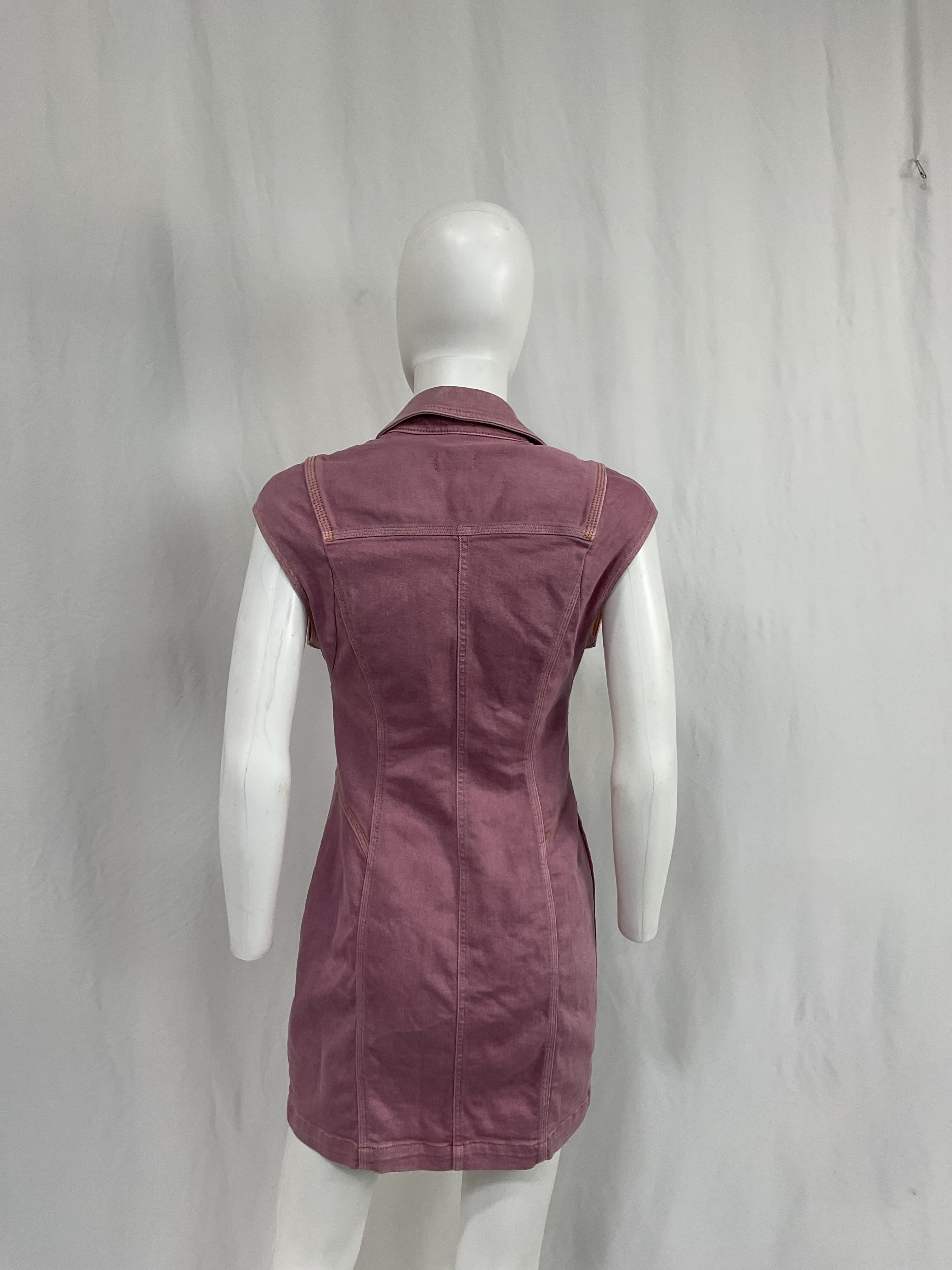 Pilcro Seamed Button-Front Denim Mini Dress - Image 2