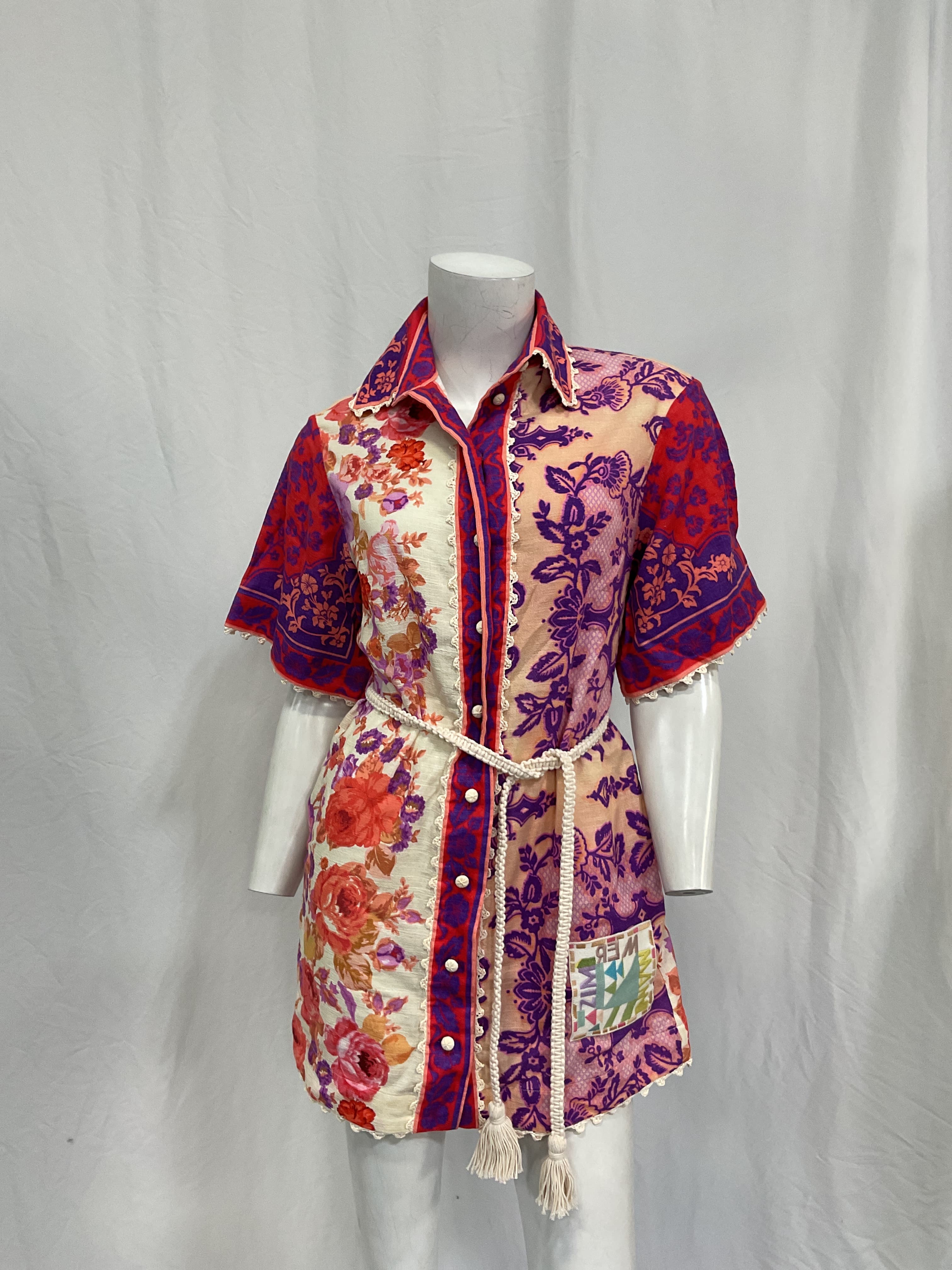 Raie Trimmed Shirt Dress - Image 3