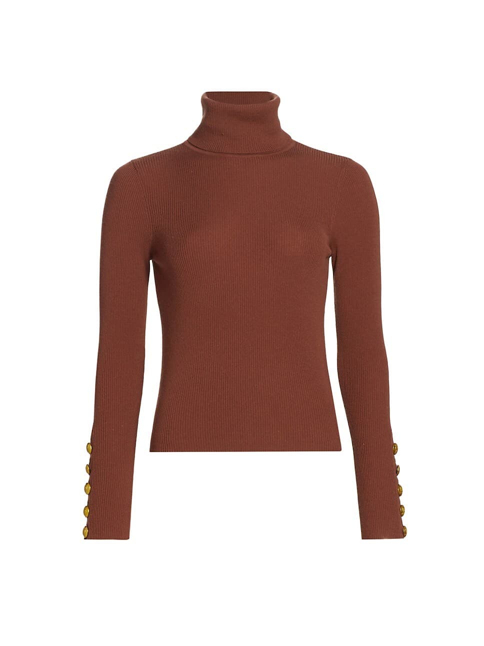 Desi Rib-Knit Turtleneck Sweater - Image 1