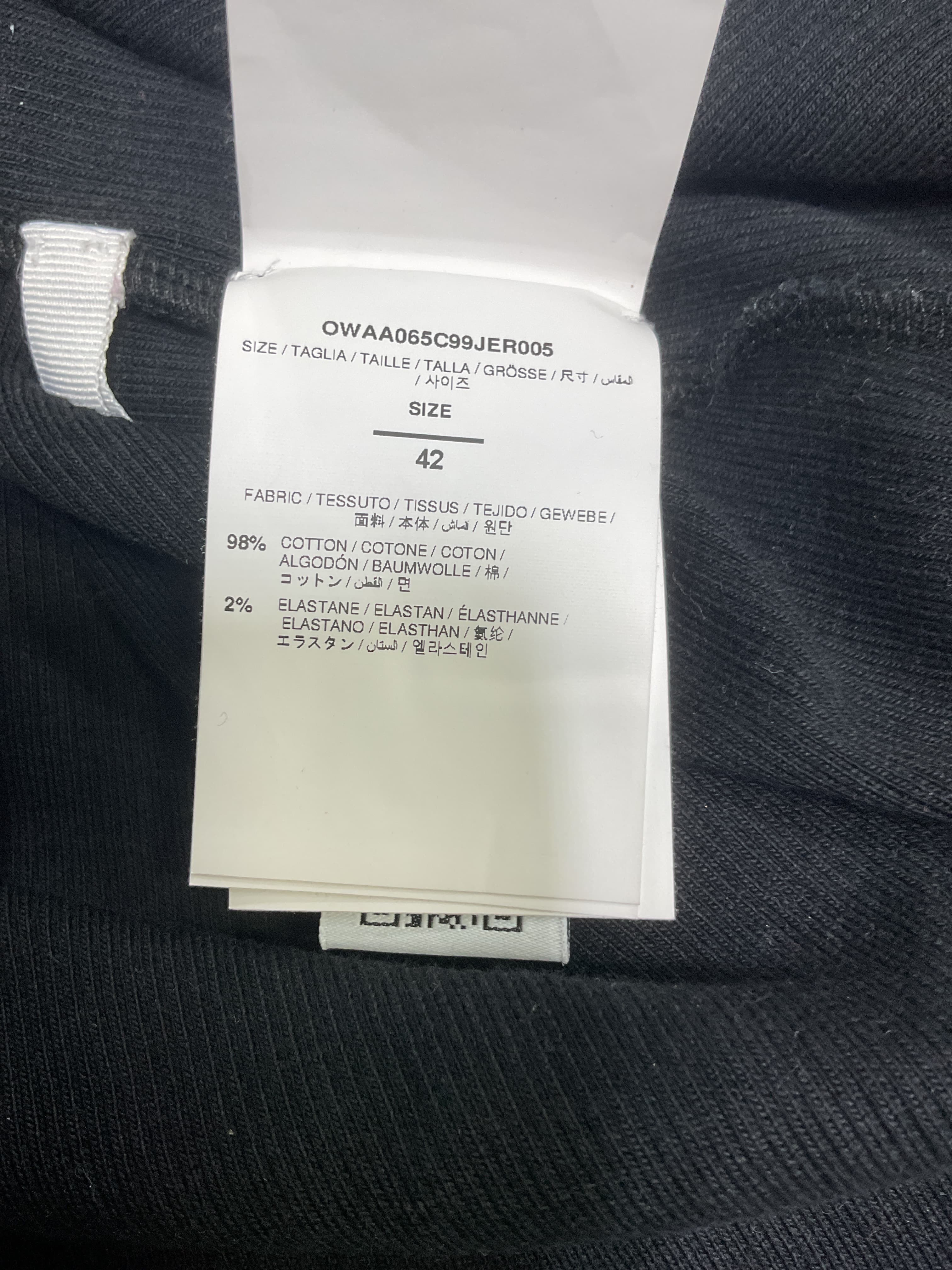 Basic Ribbed Tee In Black & White - Image 2