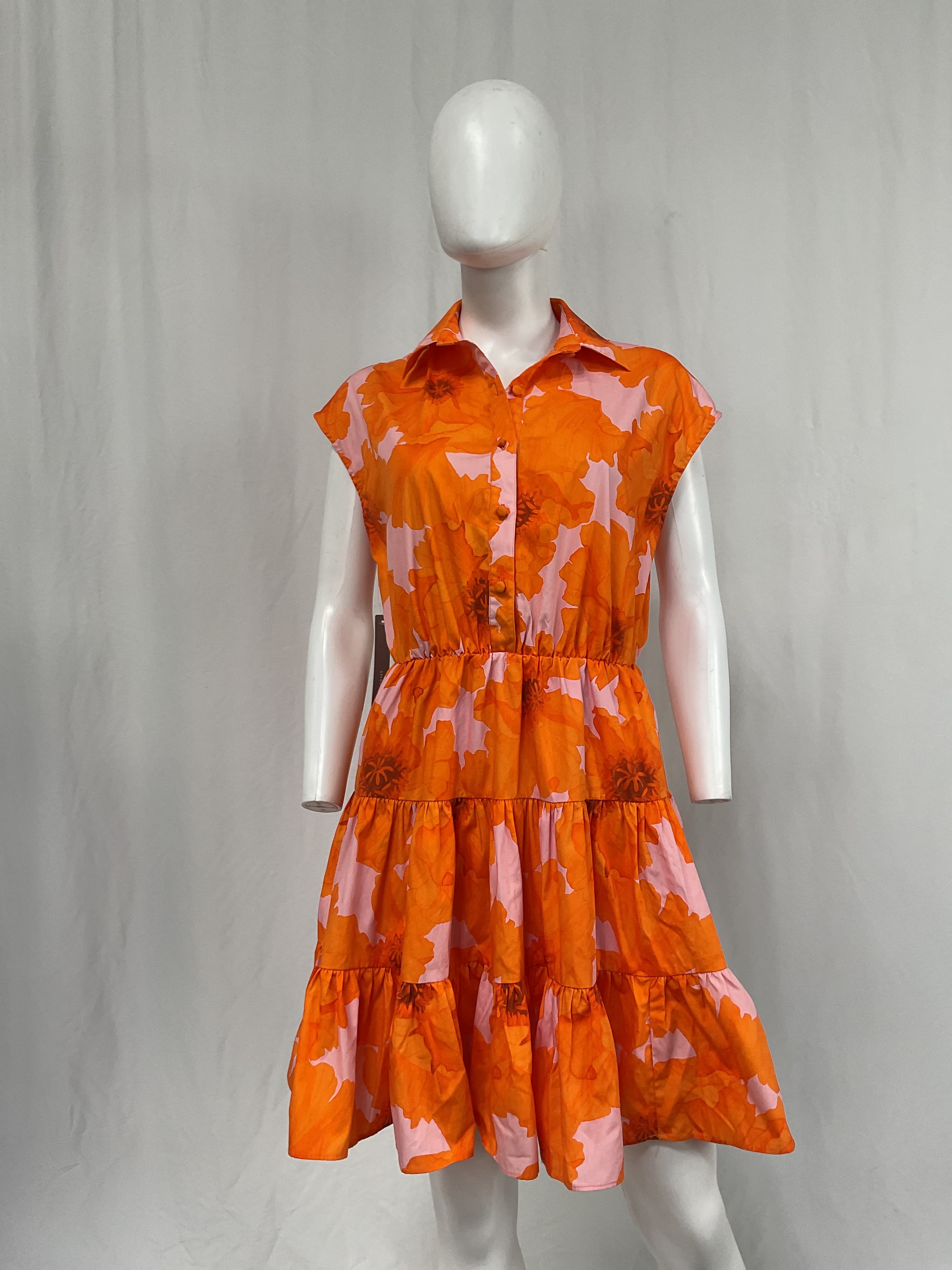 Short-Sleeve Mini Shirt Dress - Image 3