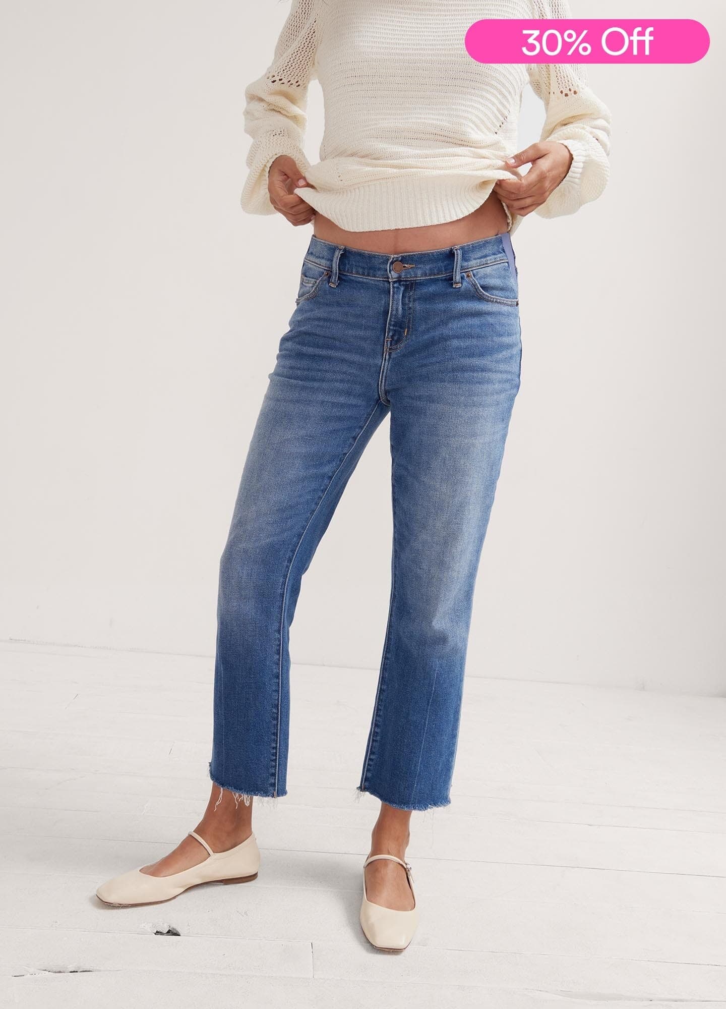 The Crop Maternity Jean - Image 1