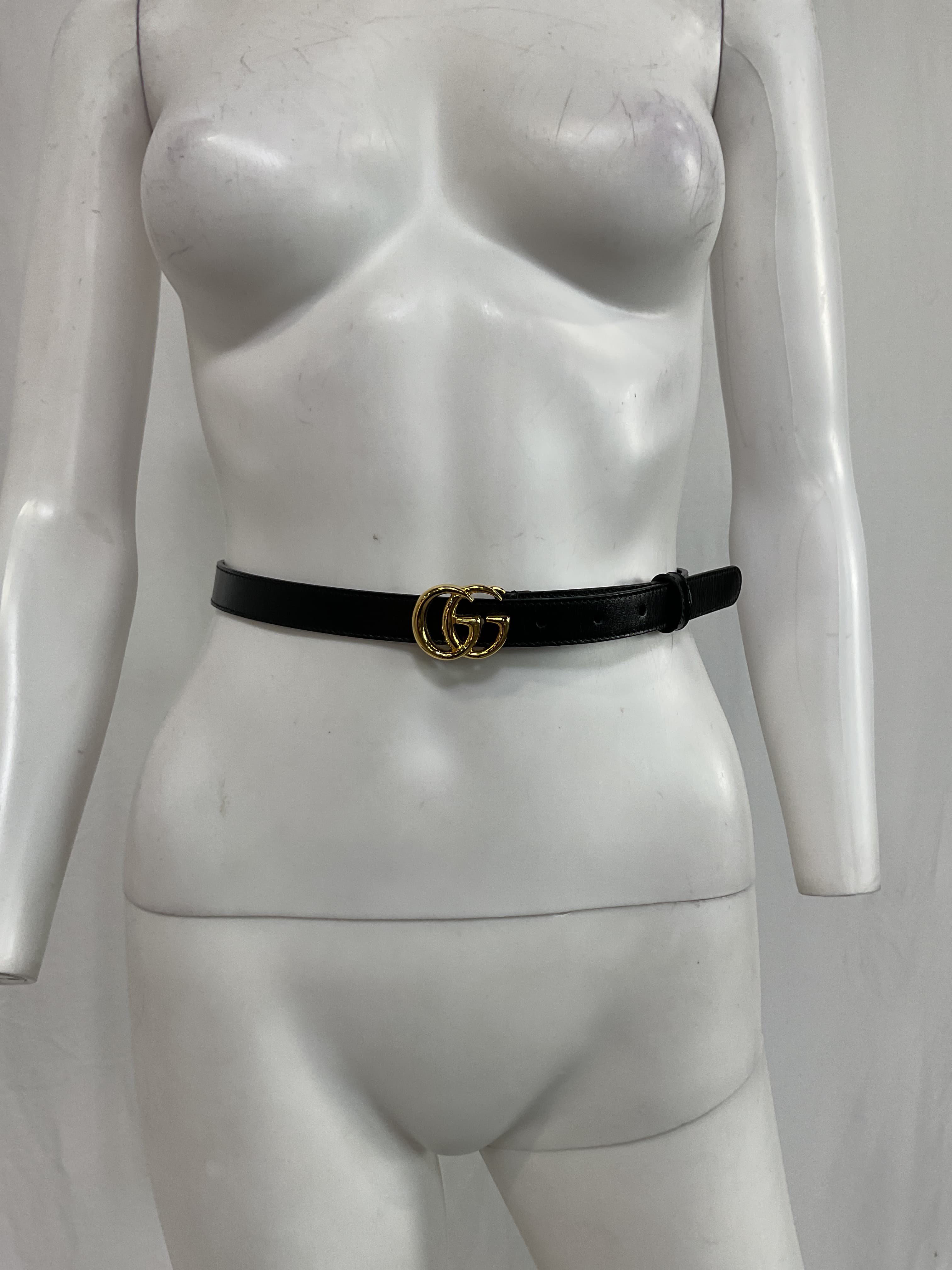 Gg Marmont Thin Leather Belt - Image 3