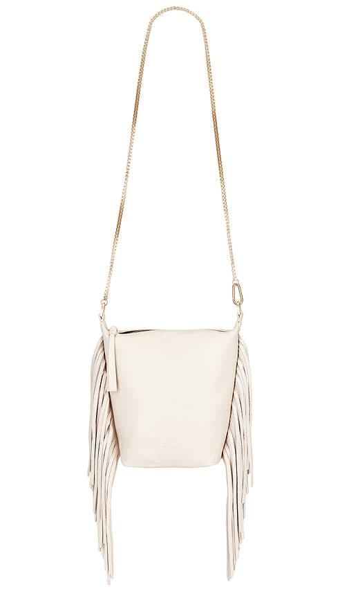 Evaline Fringe Crossbody In White - Image 1