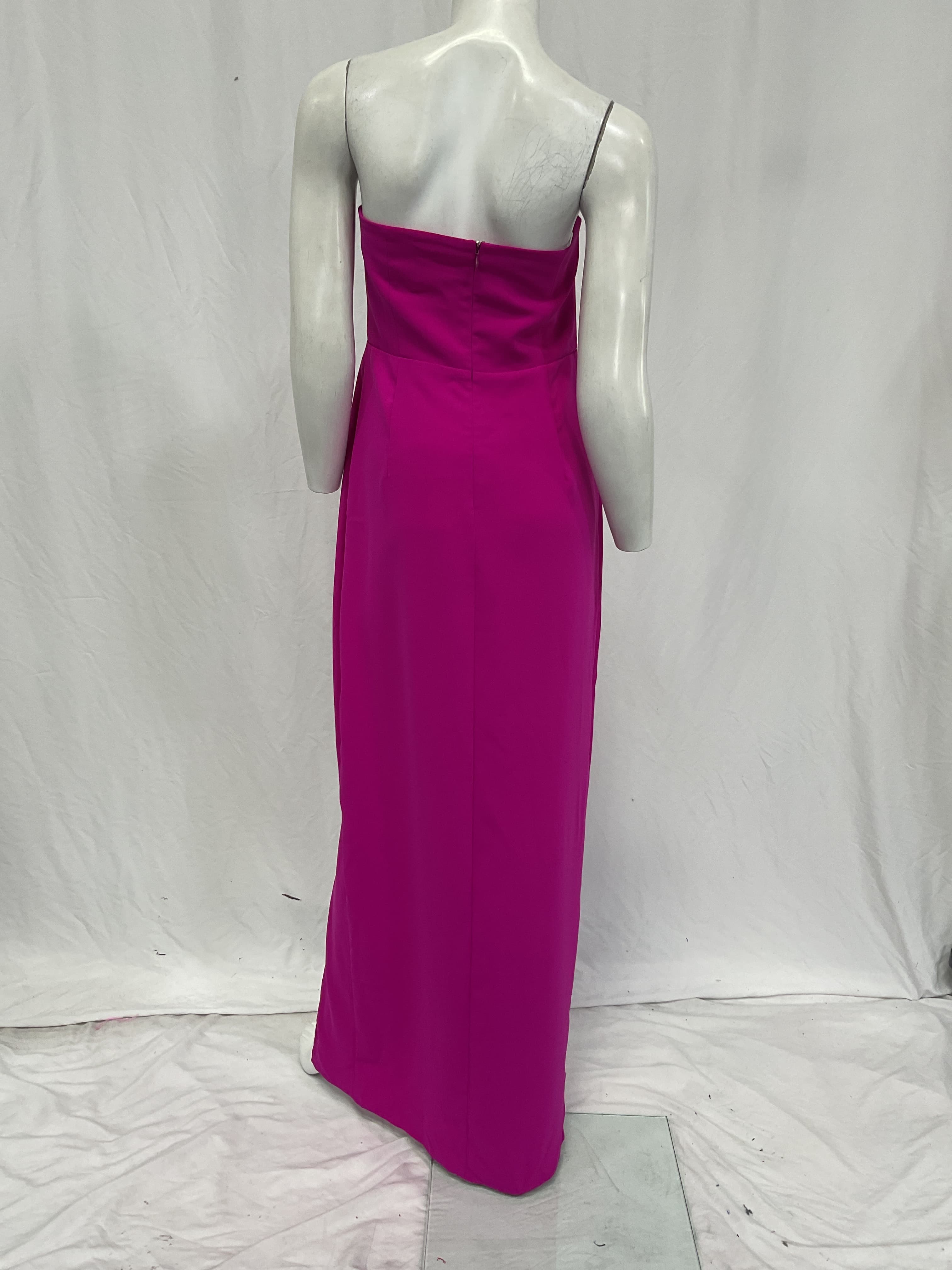 Amanda Uprichard X Revolve Strapless Puzzle Gown In Dark Hot Pink - Image 3