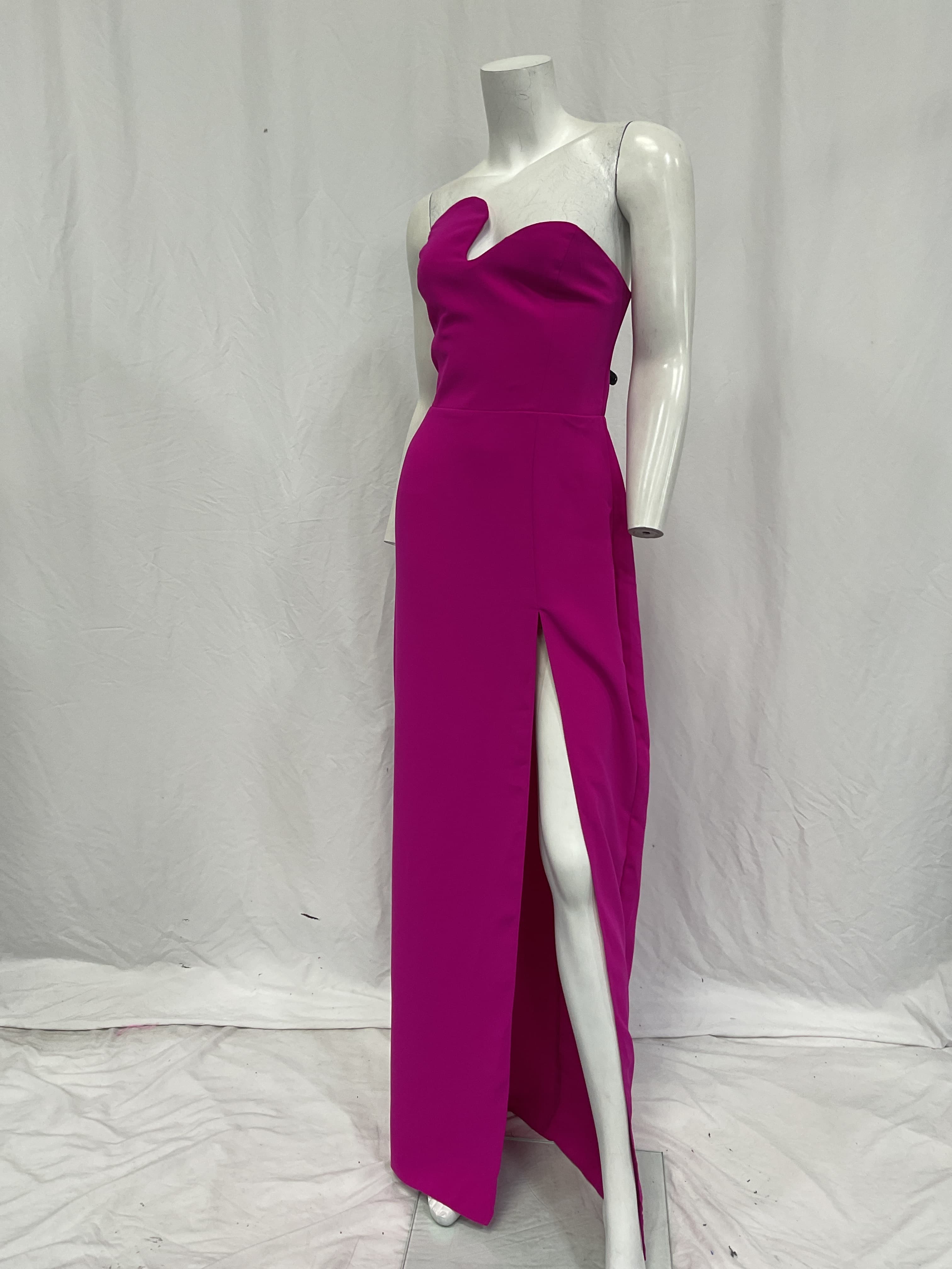 Amanda Uprichard X Revolve Strapless Puzzle Gown In Dark Hot Pink - Image 2