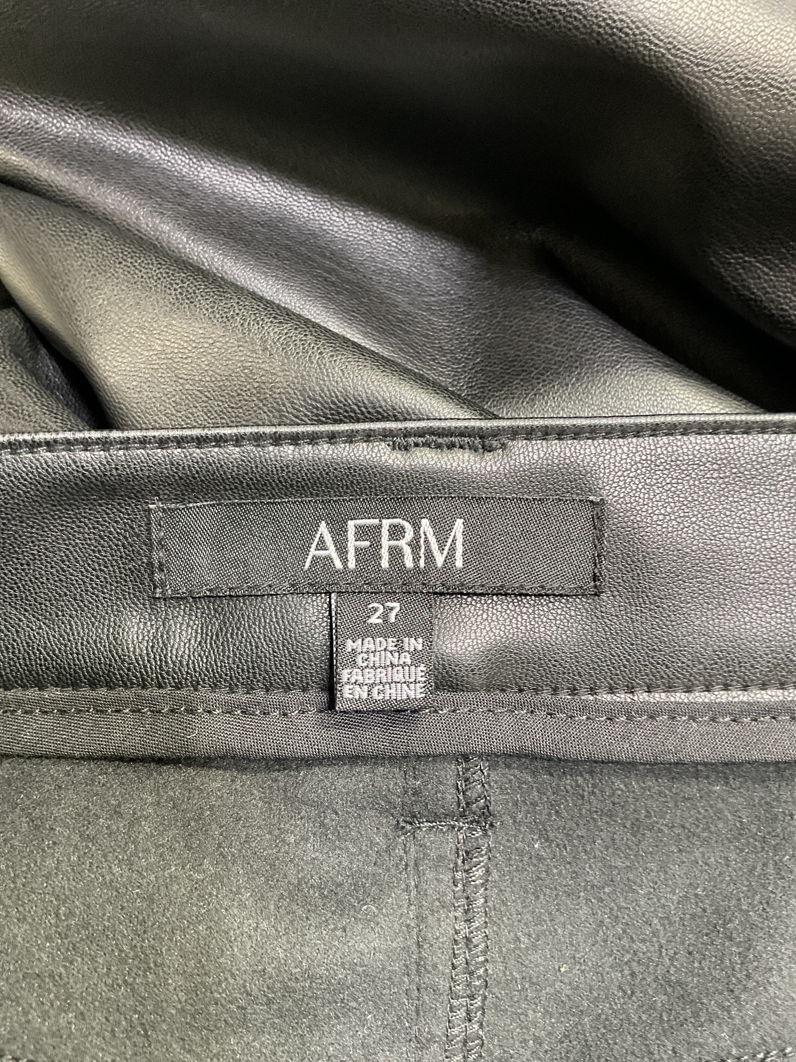 Amiri Faux Leather Maxi Skirt In Noir - Image 4