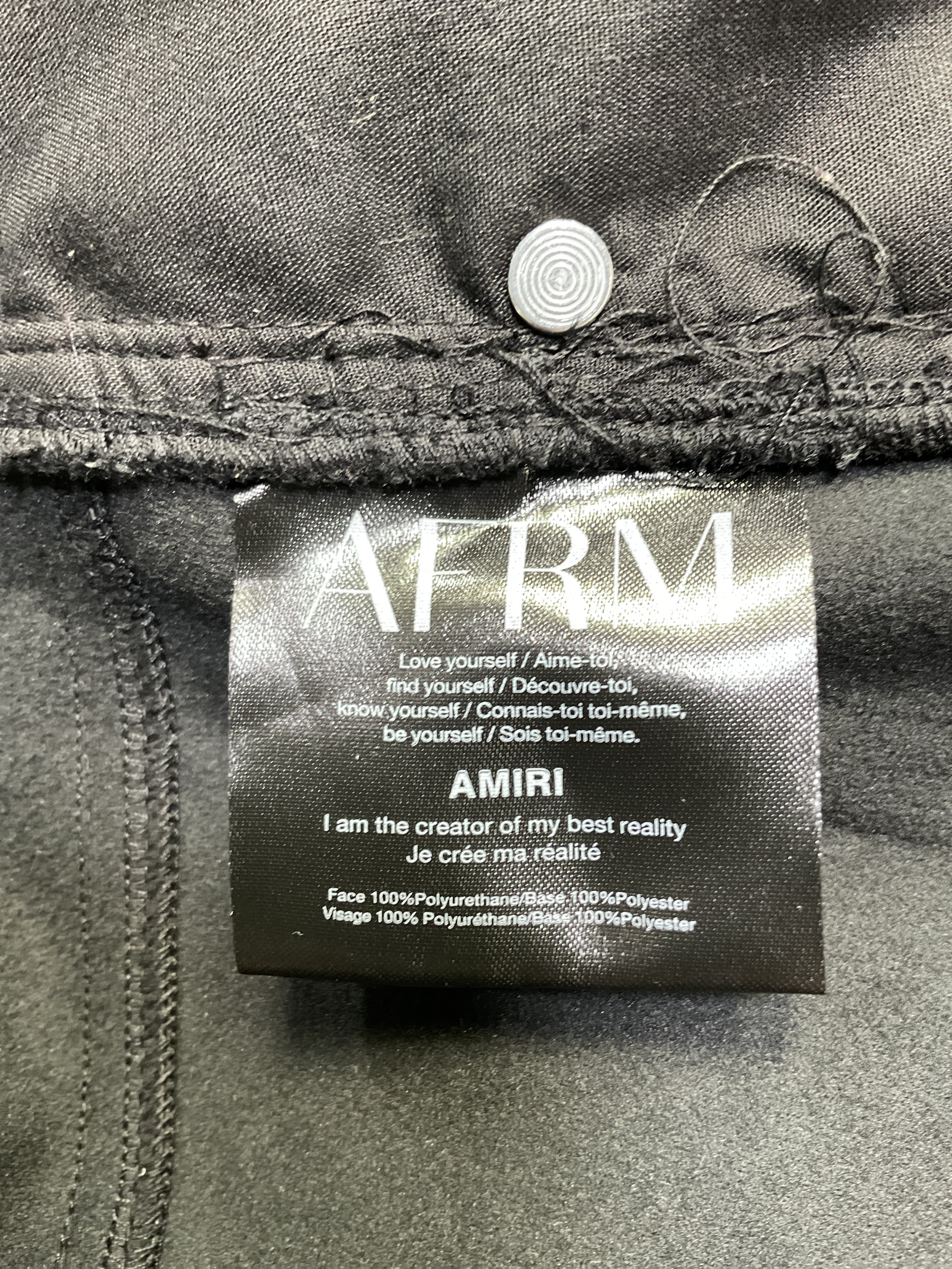 Amiri Faux Leather Maxi Skirt In Noir - Image 3
