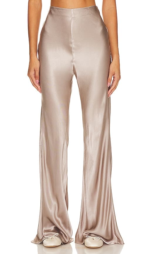 Satin Bell Pant In Grey - Image 1