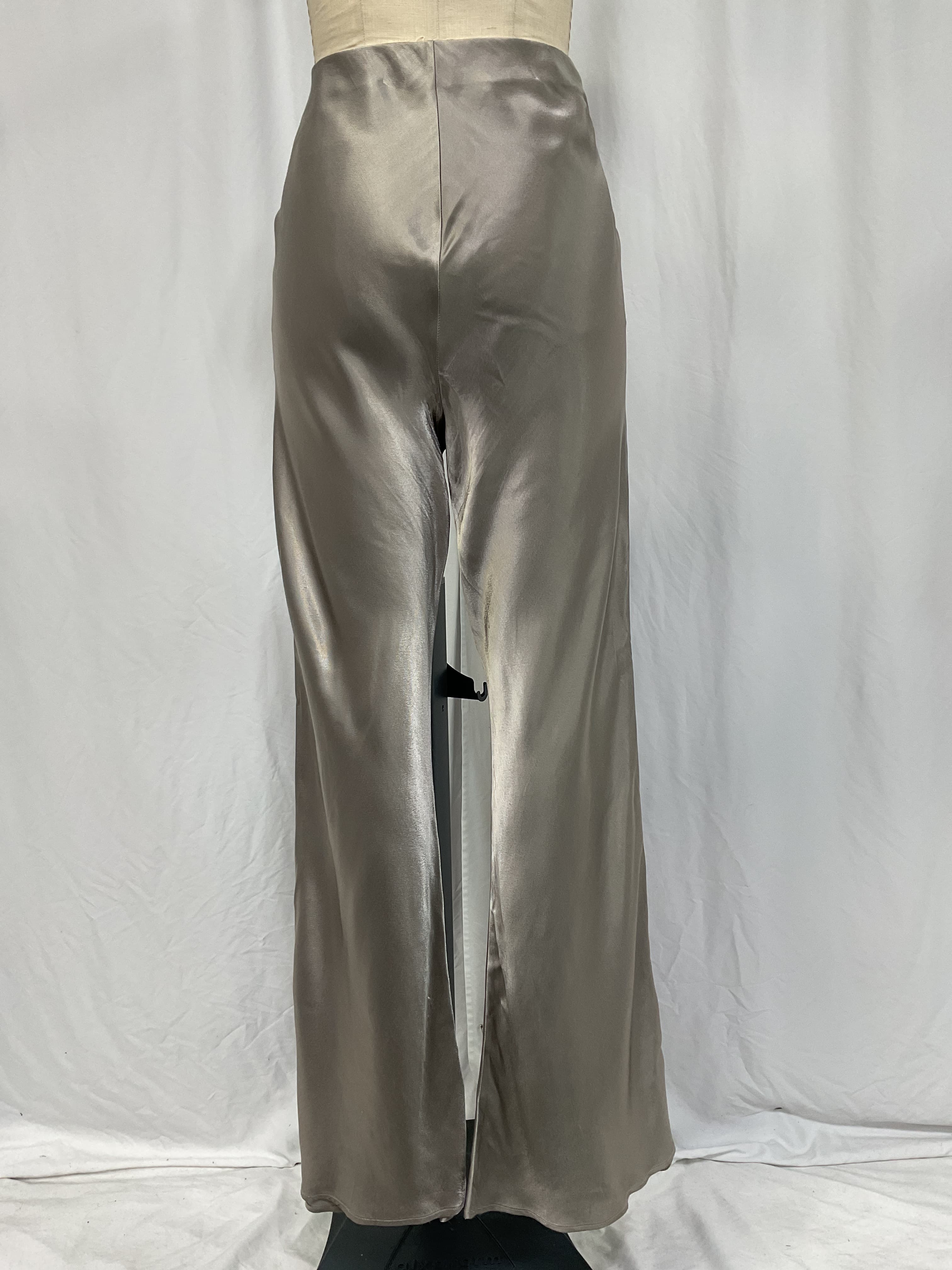 Satin Bell Pant In Grey - Image 4