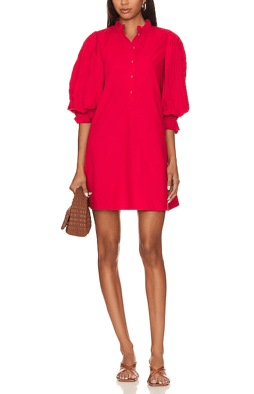 Focus Smock Dress In Red - Image 1