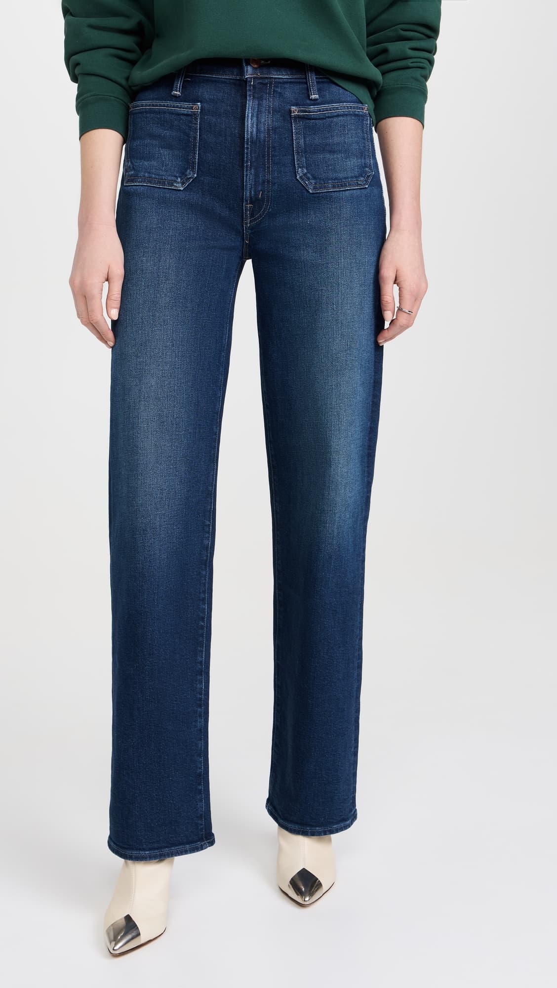 Patch Pocket Rambler Zip Sneak Jeans - Image 1