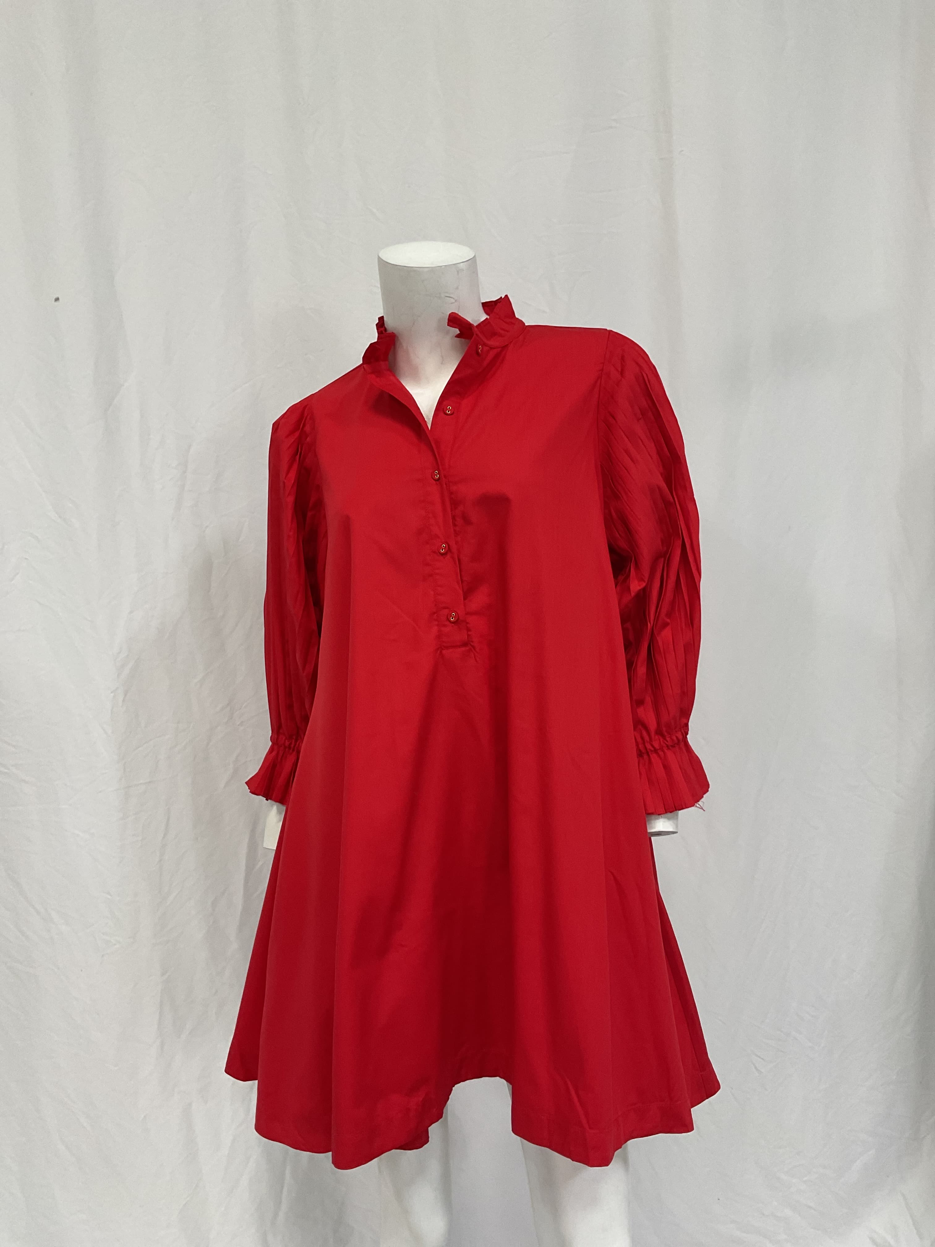 Focus Smock Dress In Red - Image 2