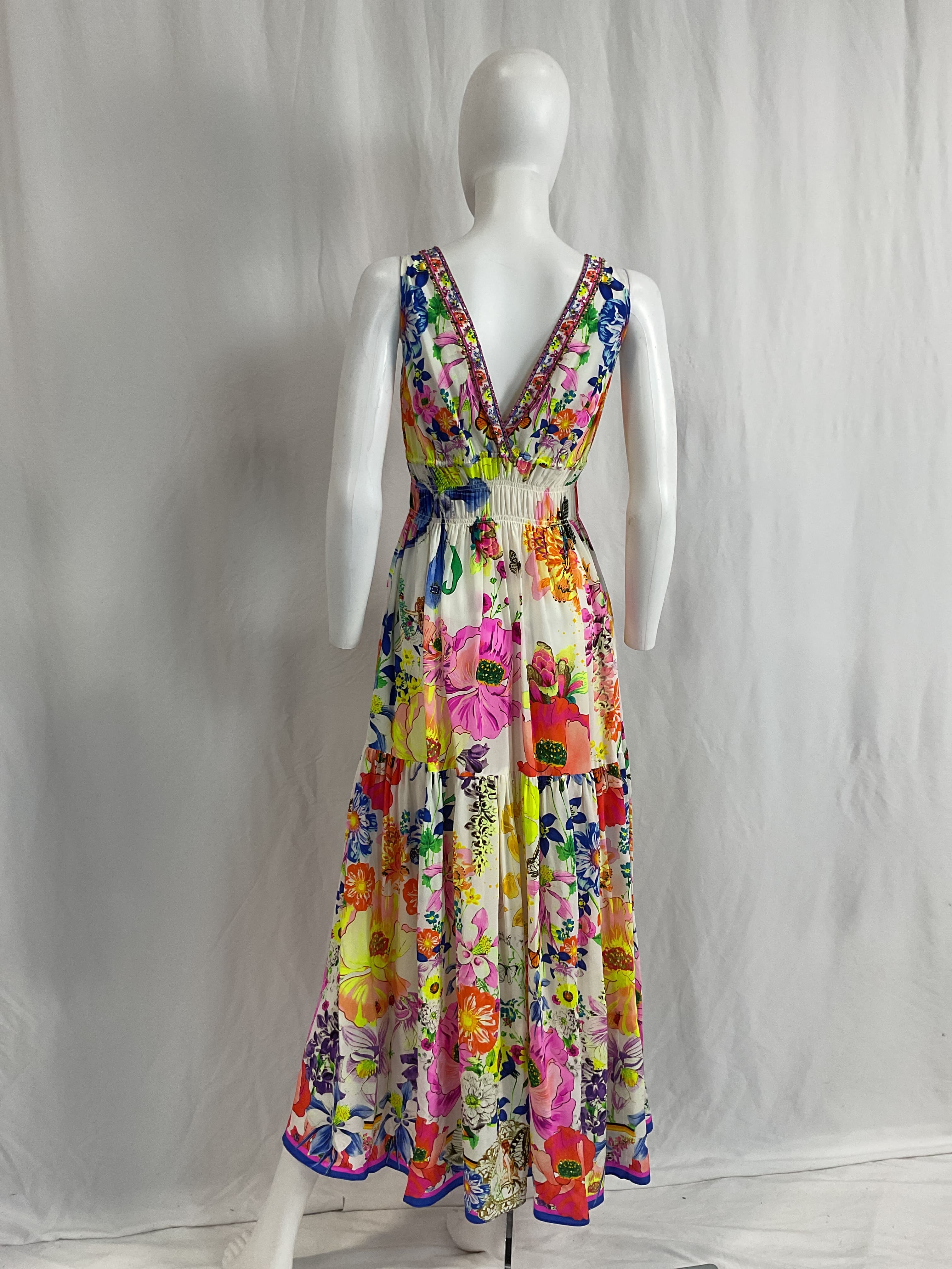 Camilla Floral V-Neck Cover-Up Maxi Dress - Image 2