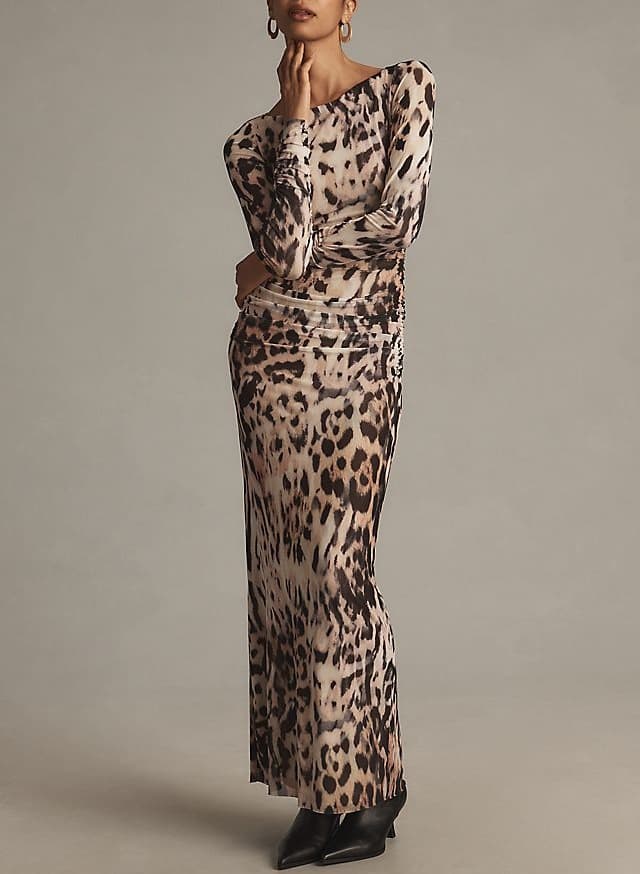 Adele Long-Sleeve Slim Maxi Dress - Image 1