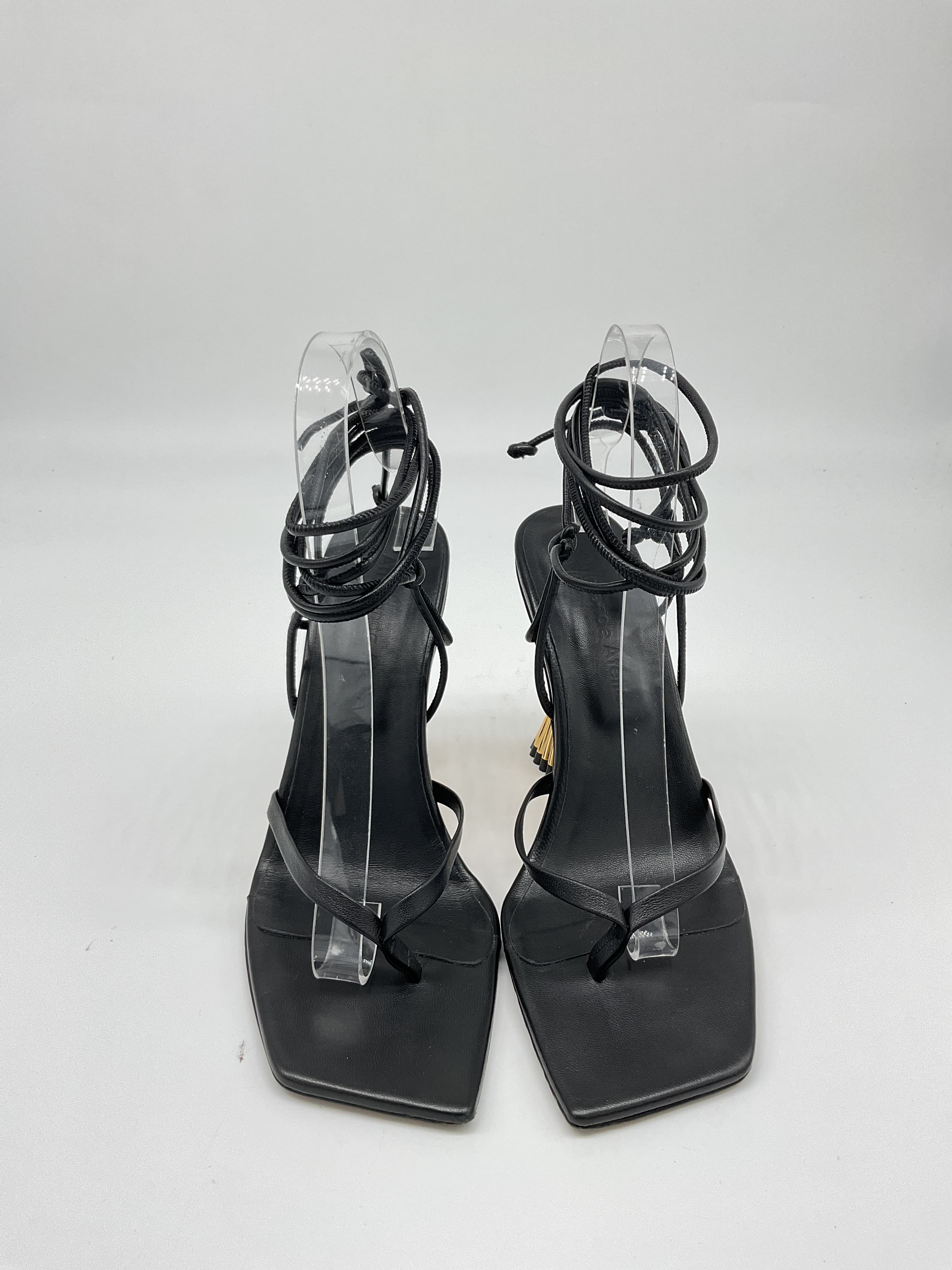 Anastassia 100 Ankle Tie In Black - Image 4