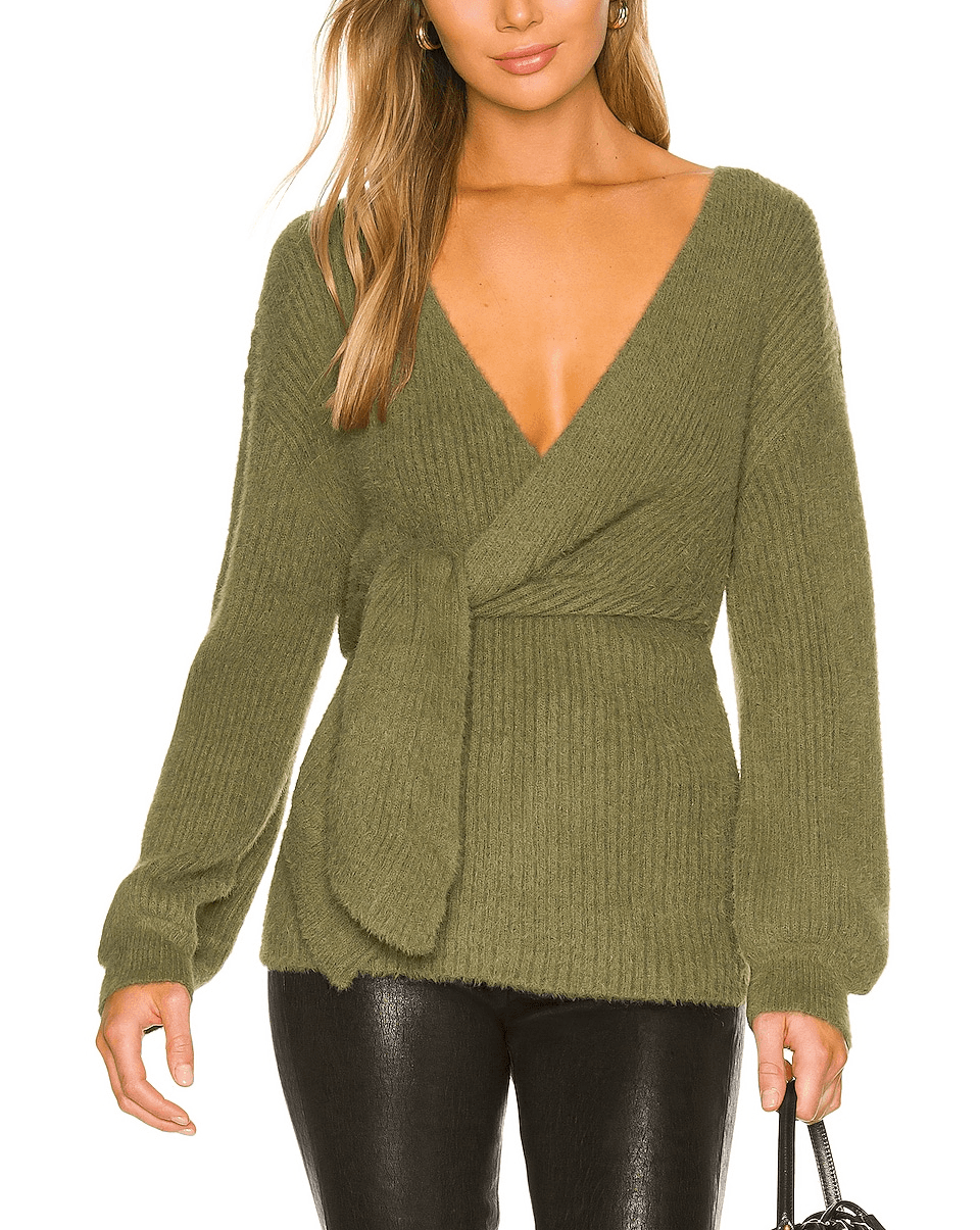 X Revolve Khalida Wrap Sweater - Image 1