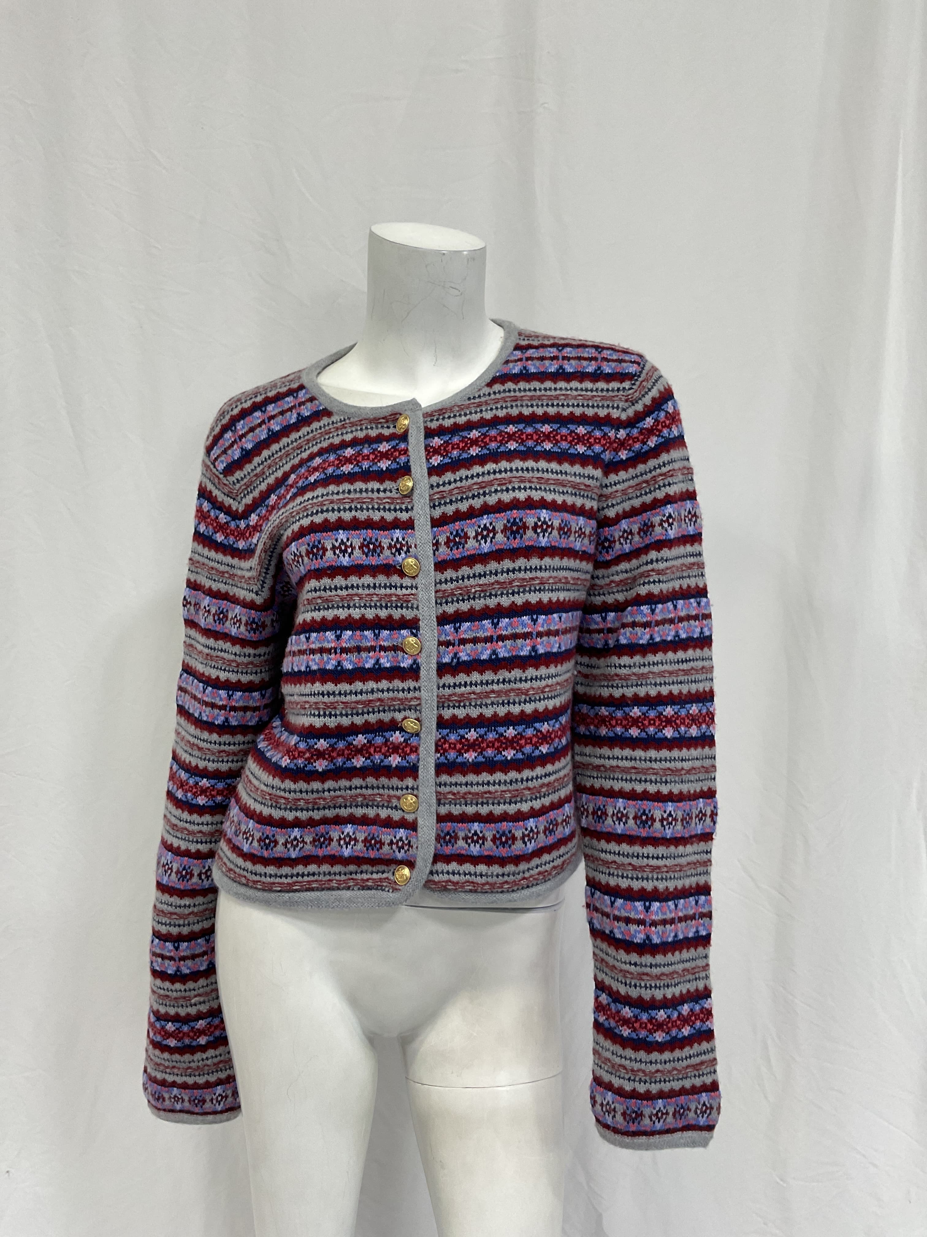 Fair Isle Lady Jacket In Boiled Wool Blend - Image 3