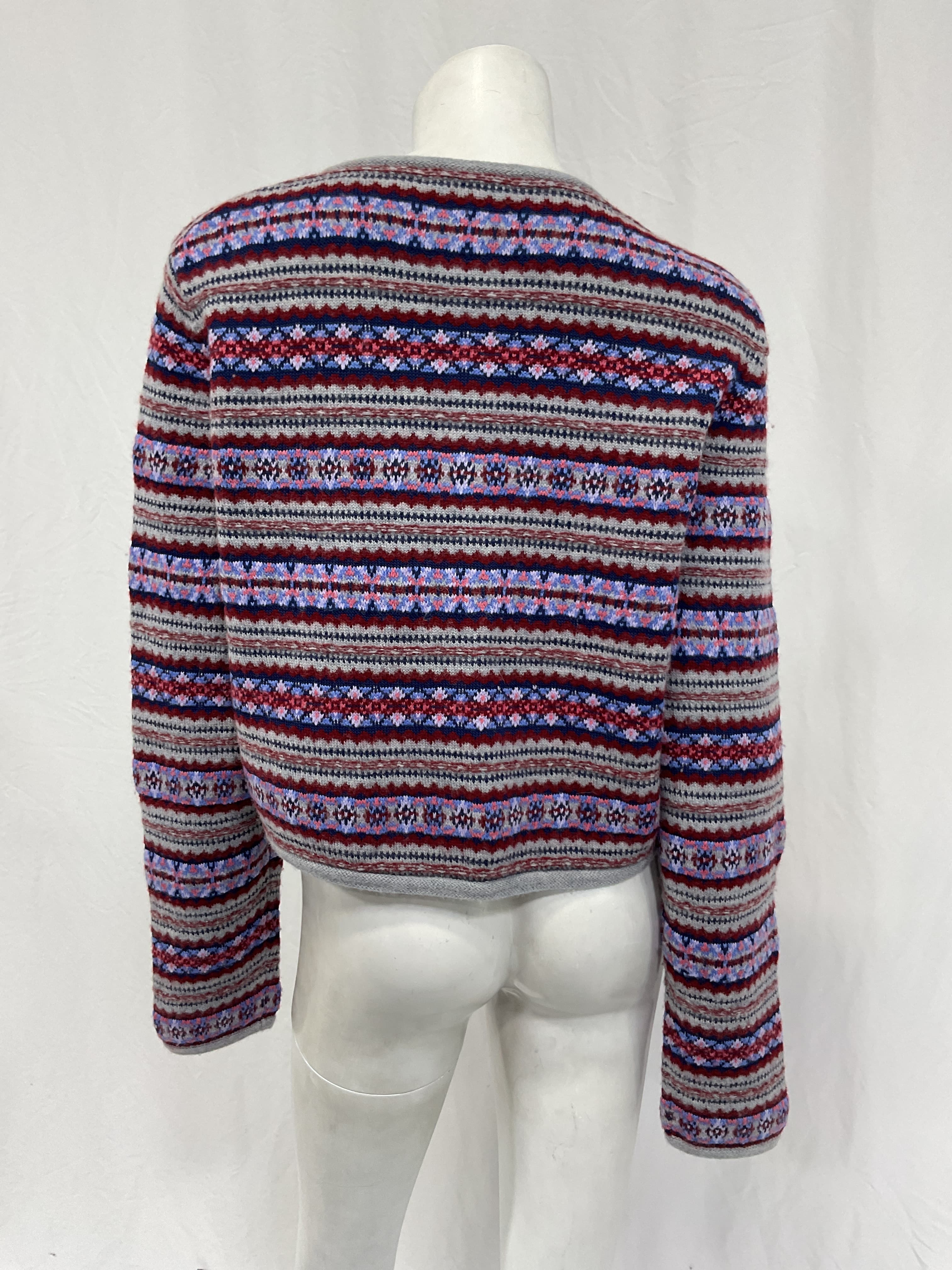 Fair Isle Lady Jacket In Boiled Wool Blend - Image 2