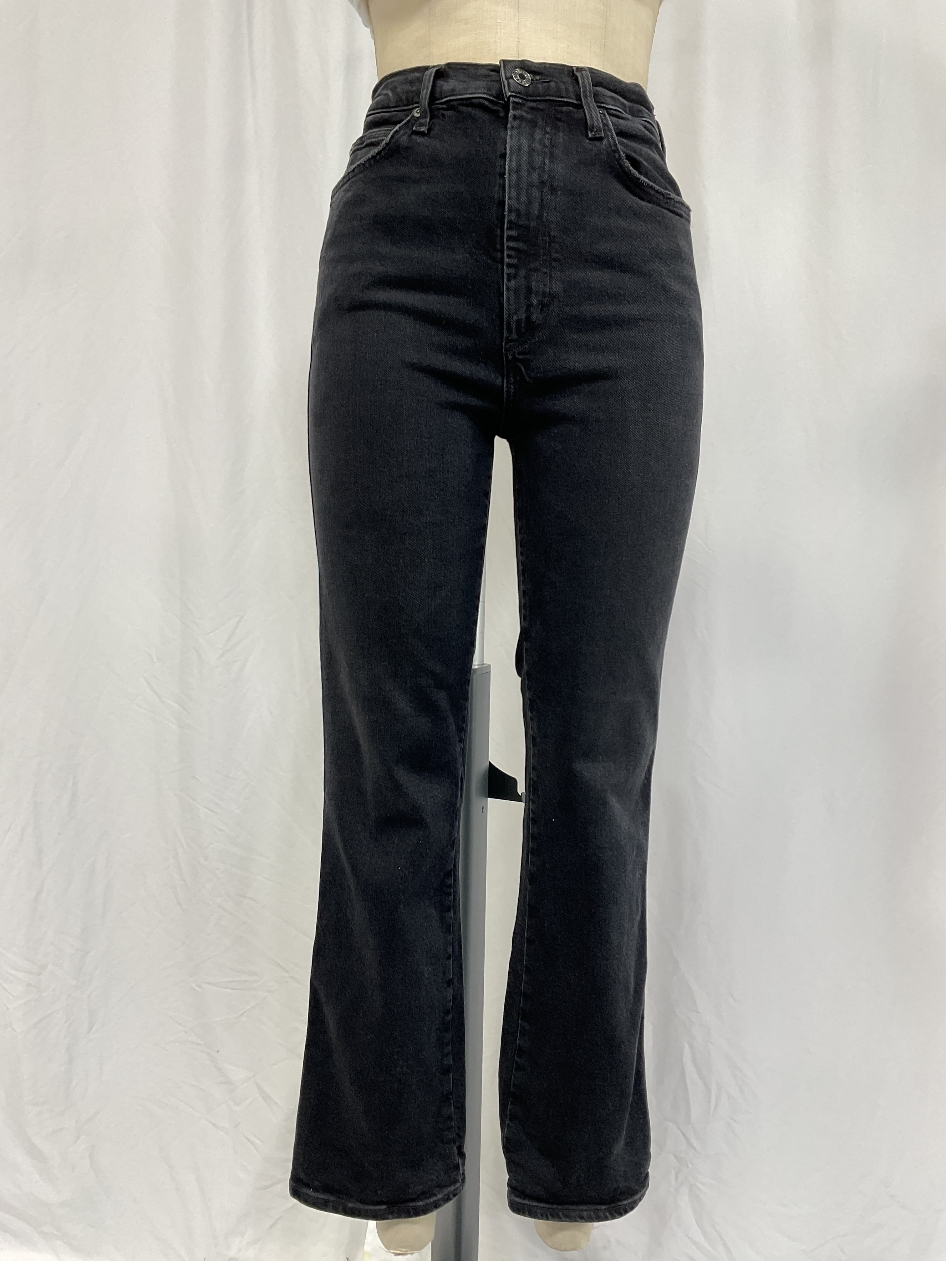 Pinch Waist High Rise Kick Flare In Panoramic - Image 2