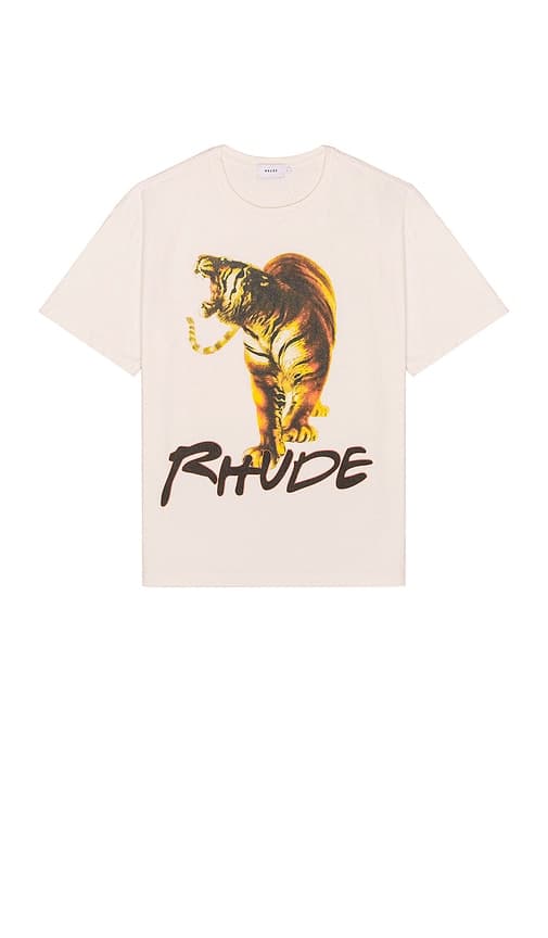 Tiger Tee In Vintage White - Image 1
