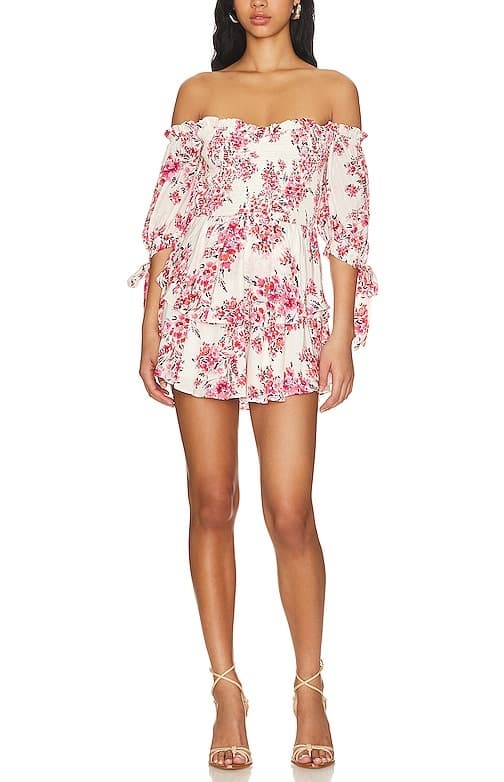 Tessa Mini Dress In Positano Red - Image 1