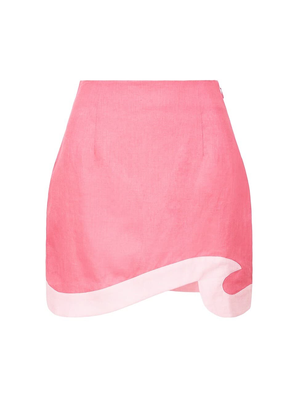 Leandro Two-Tone Linen Miniskirt - Image 1