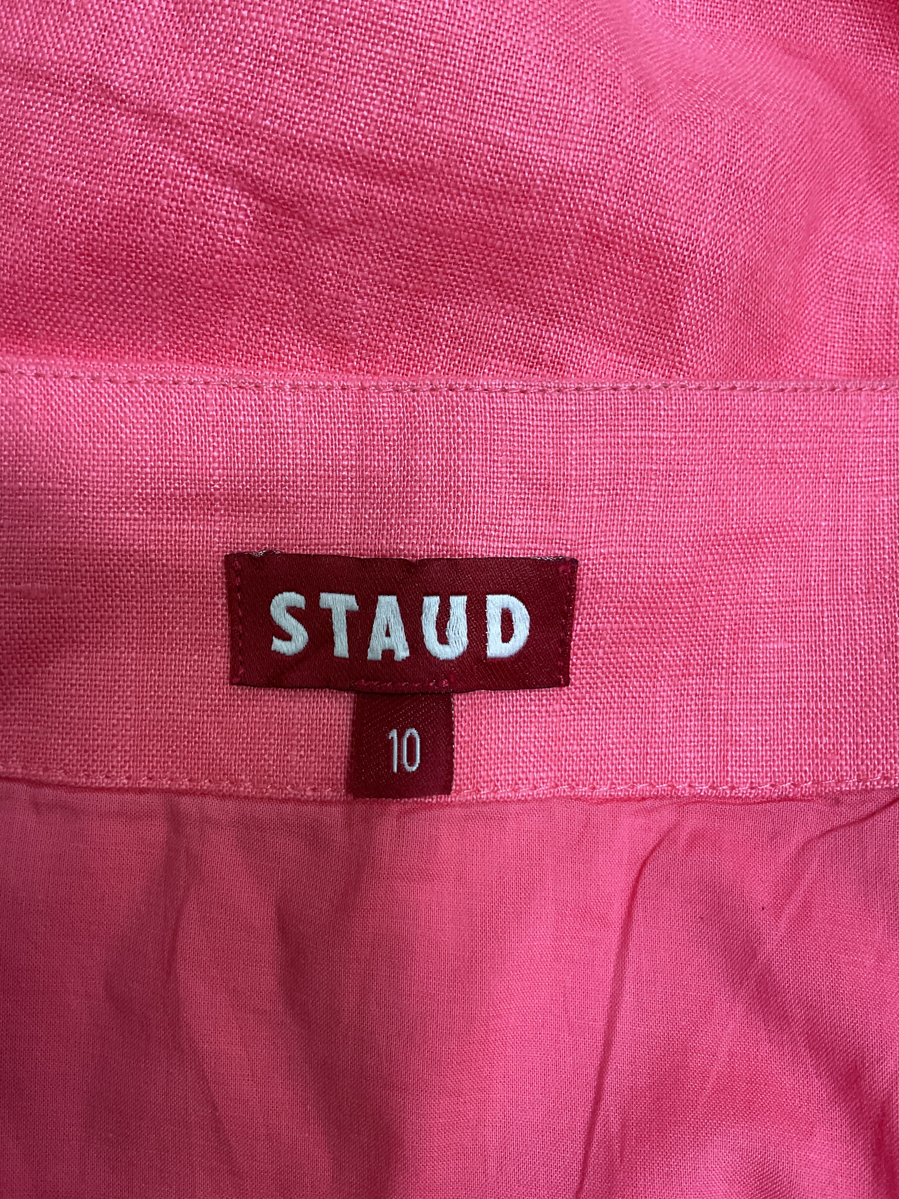 Leandro Two-Tone Linen Miniskirt - Image 4