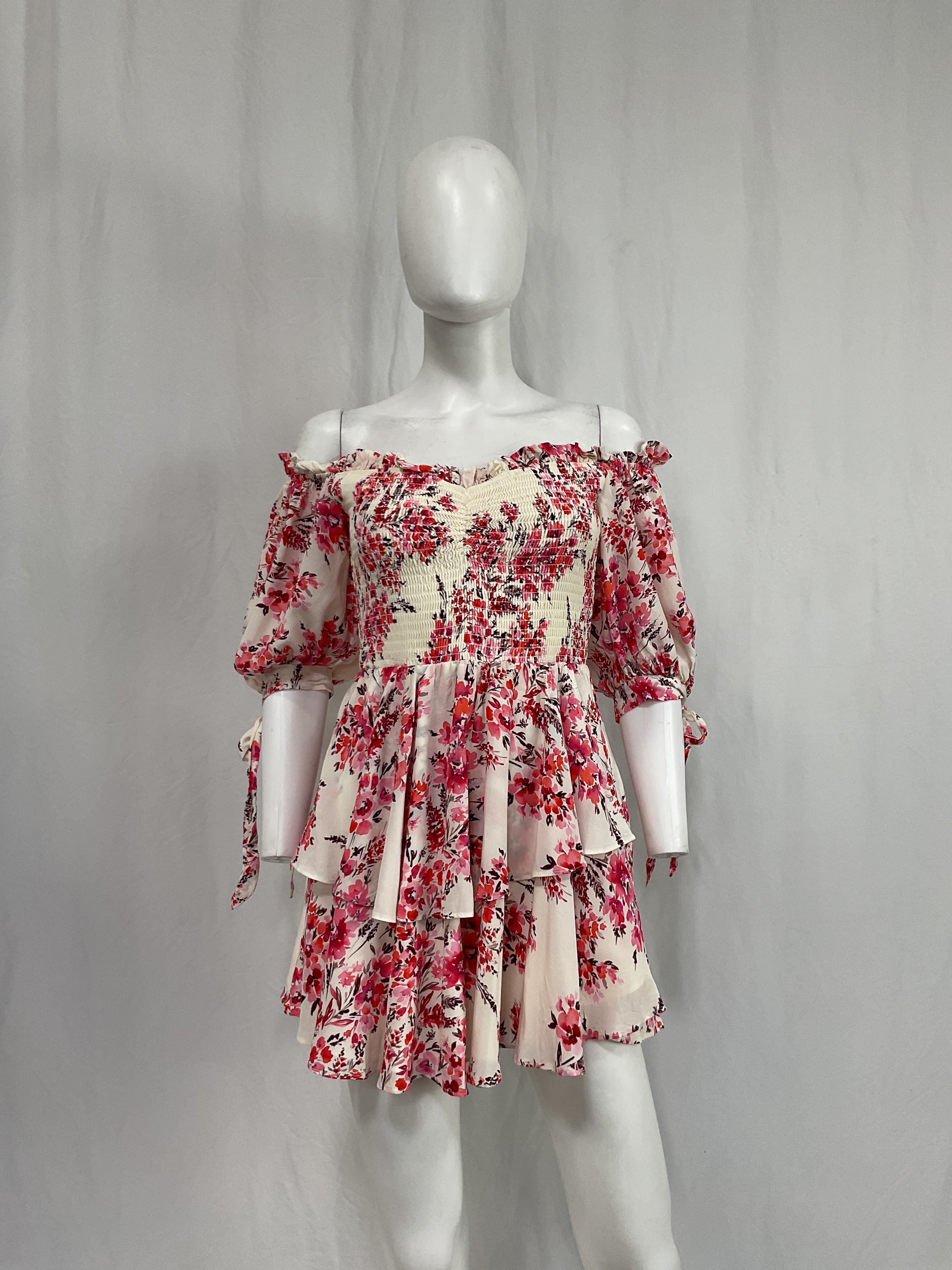 Tessa Mini Dress In Positano Red - Image 2