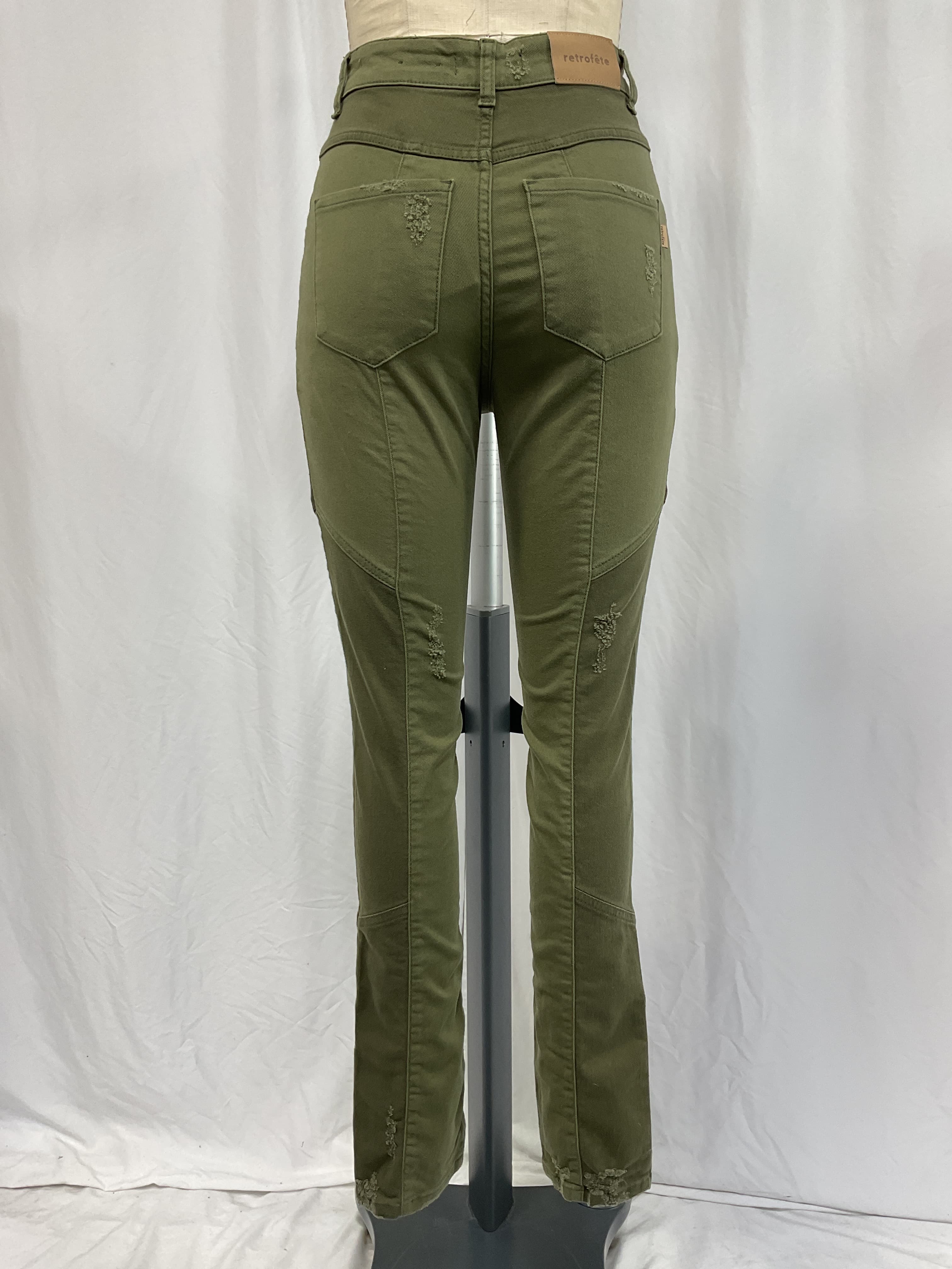 Taryn Pant In Olive Mix - Image 3