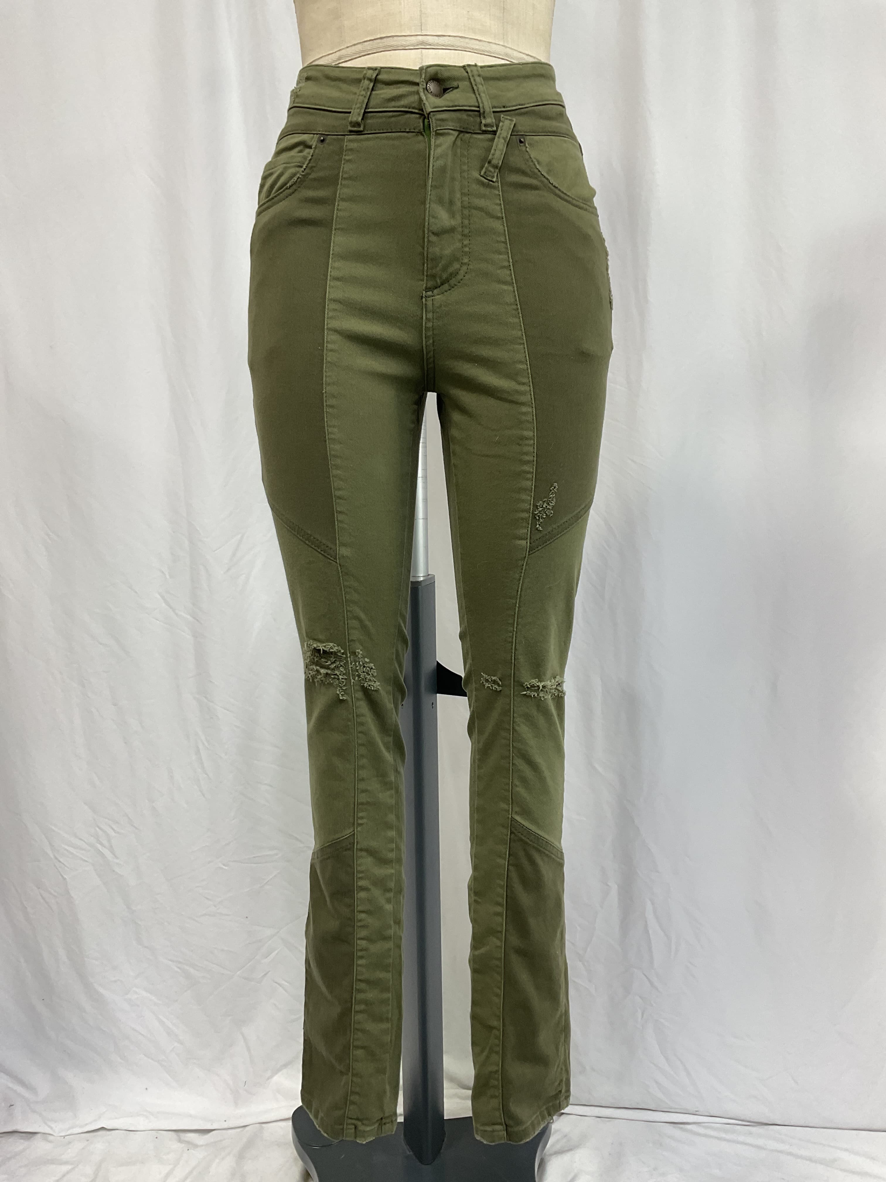 Taryn Pant In Olive Mix - Image 2