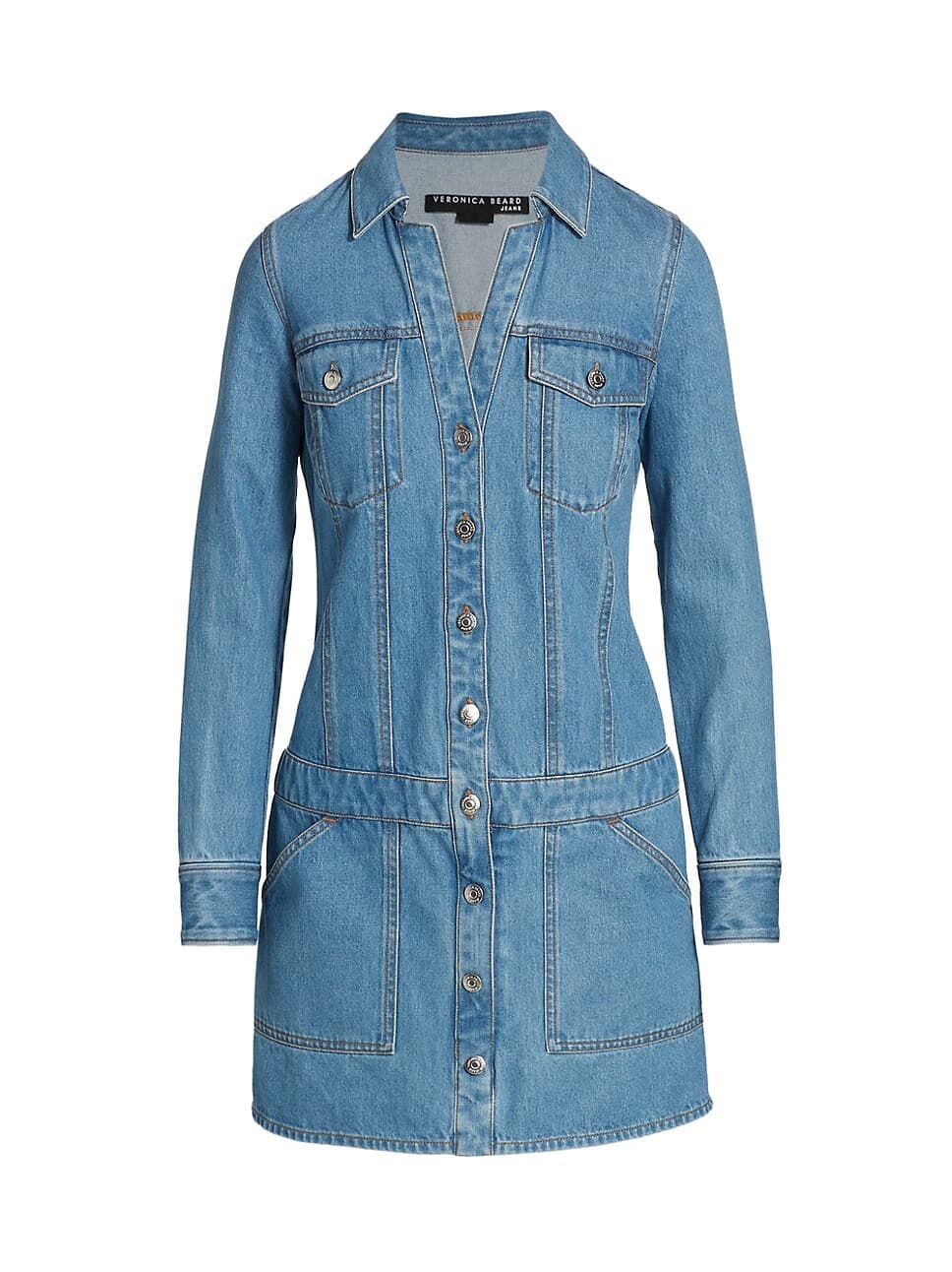 Cicely Drop-Waist Denim Dress - Image 1