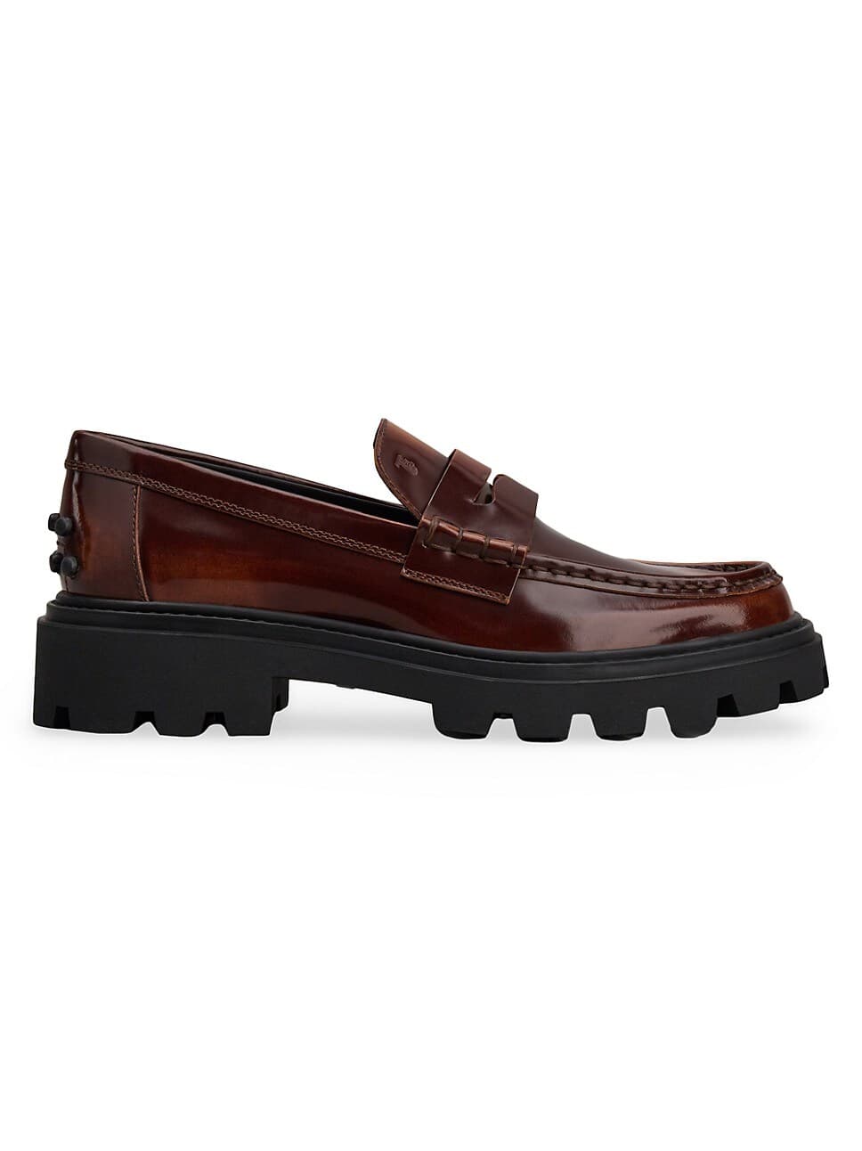 Gomma Pesante Leather Lug-Sole Penny Loafers - Image 1