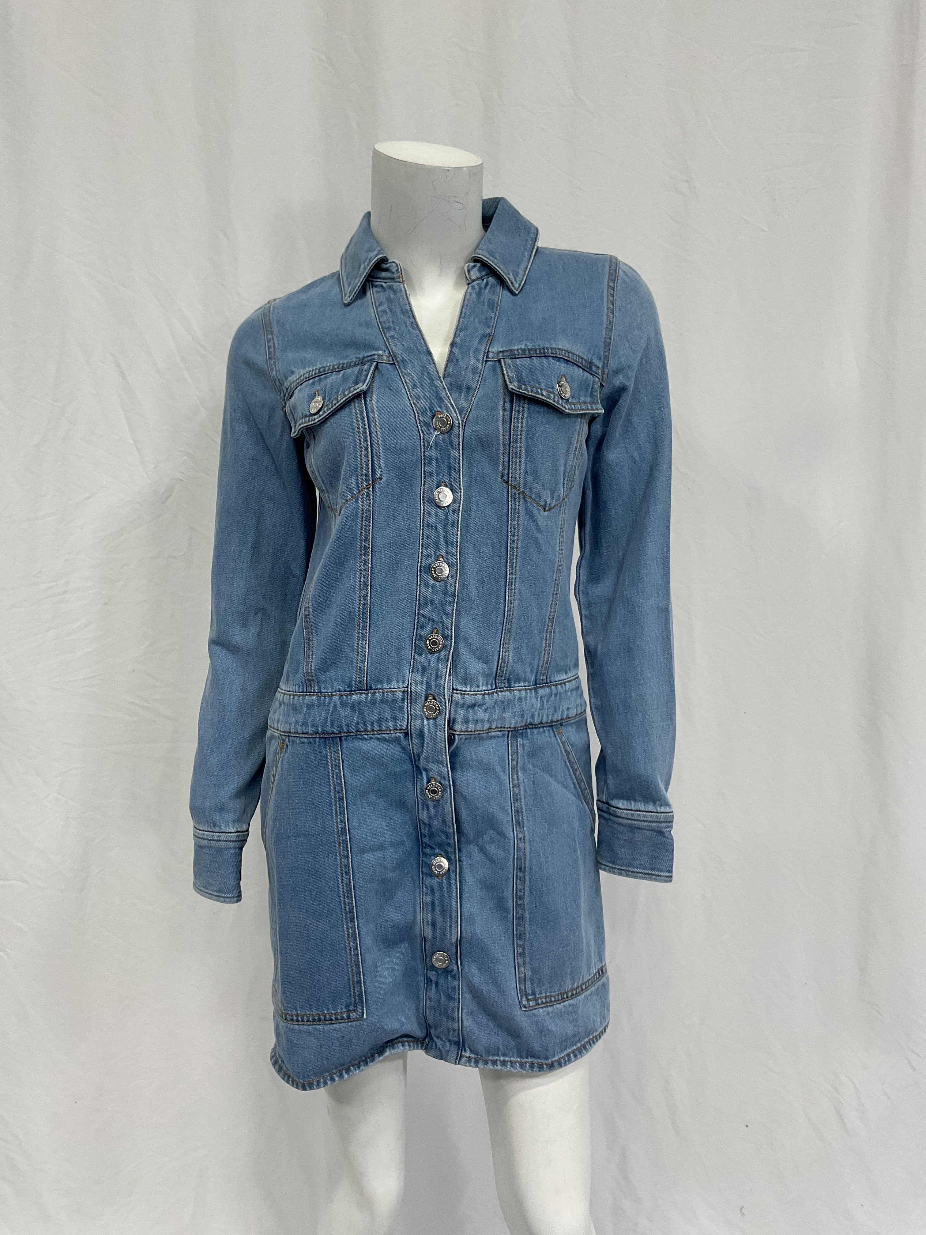 Cicely Drop-Waist Denim Dress - Image 4