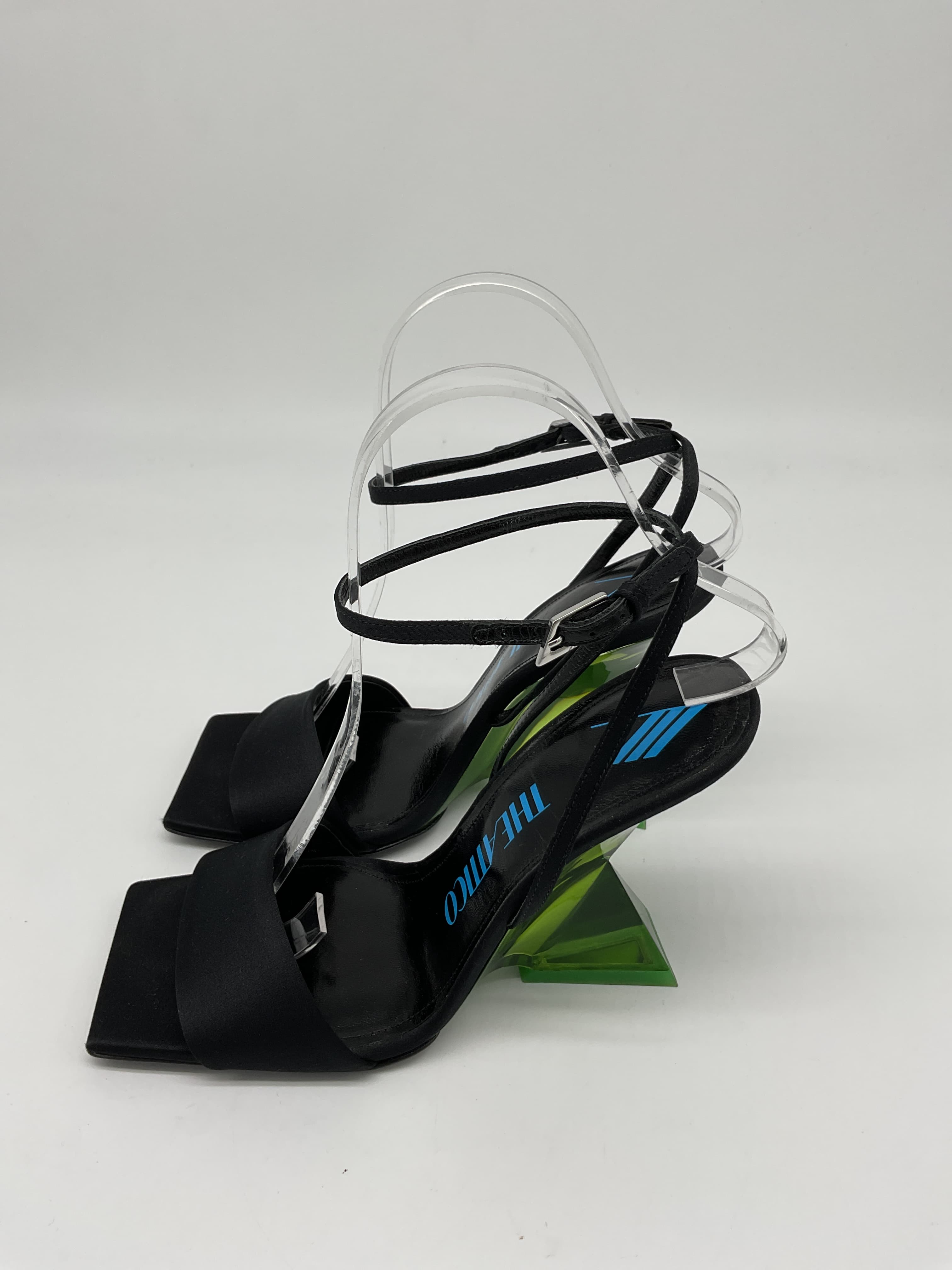 Cheope 105 Sandal In Black & Green - Image 4