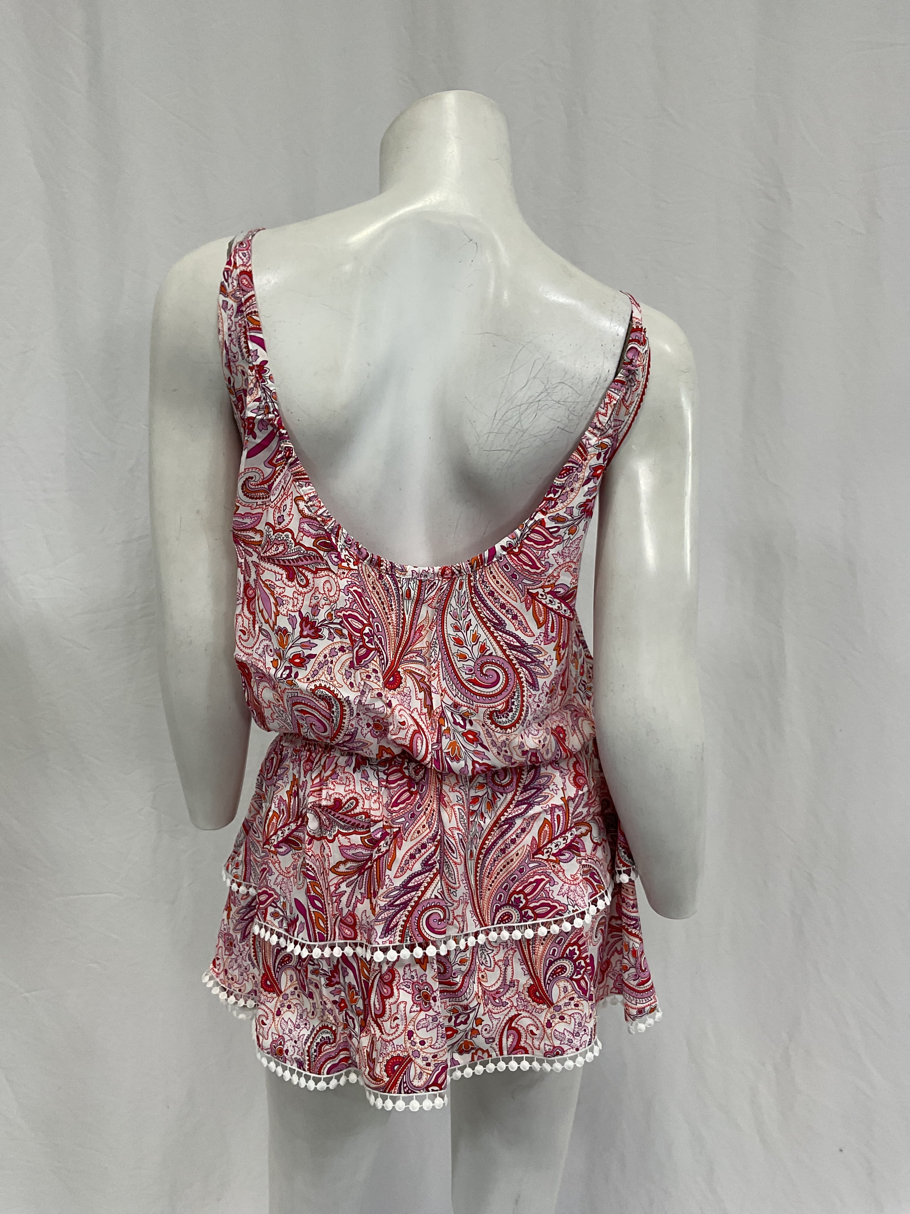 Rosa Picot-Trimmed Paisley-Print Voile Mini Dress - Image 2