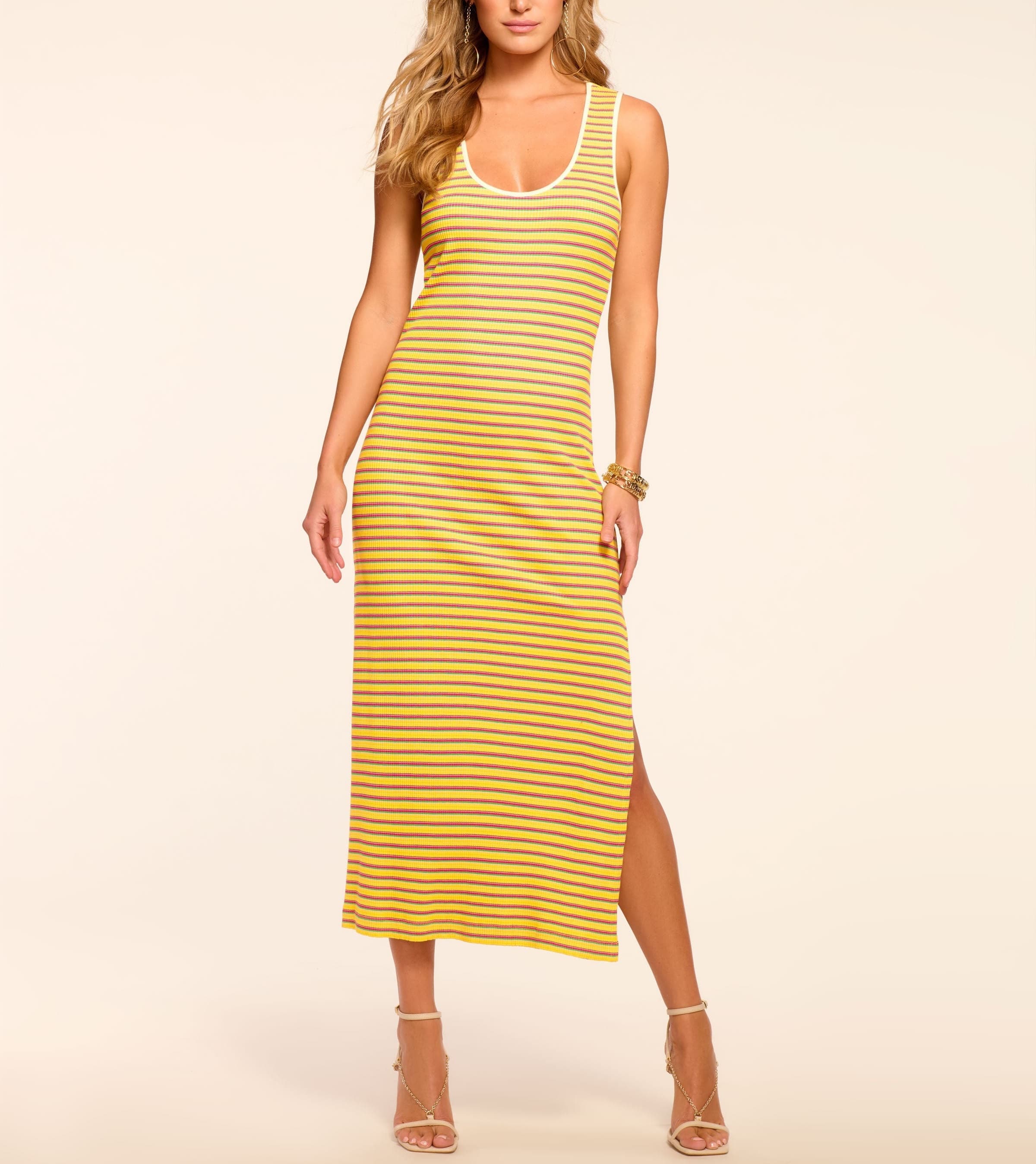 Everest Ribbed Knit Scoop Neck Midi Dress - Image 1