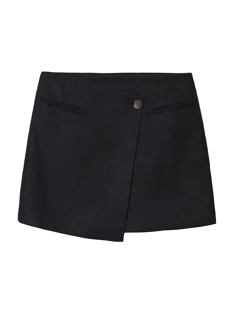 Natalia Wrap-Front Linen Miniskirt - Image 1