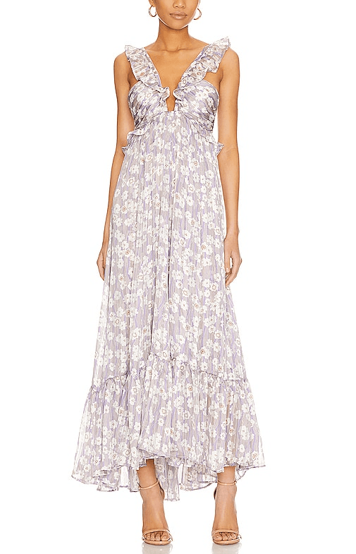 Astrid Dress In Lilac Print - Image 1