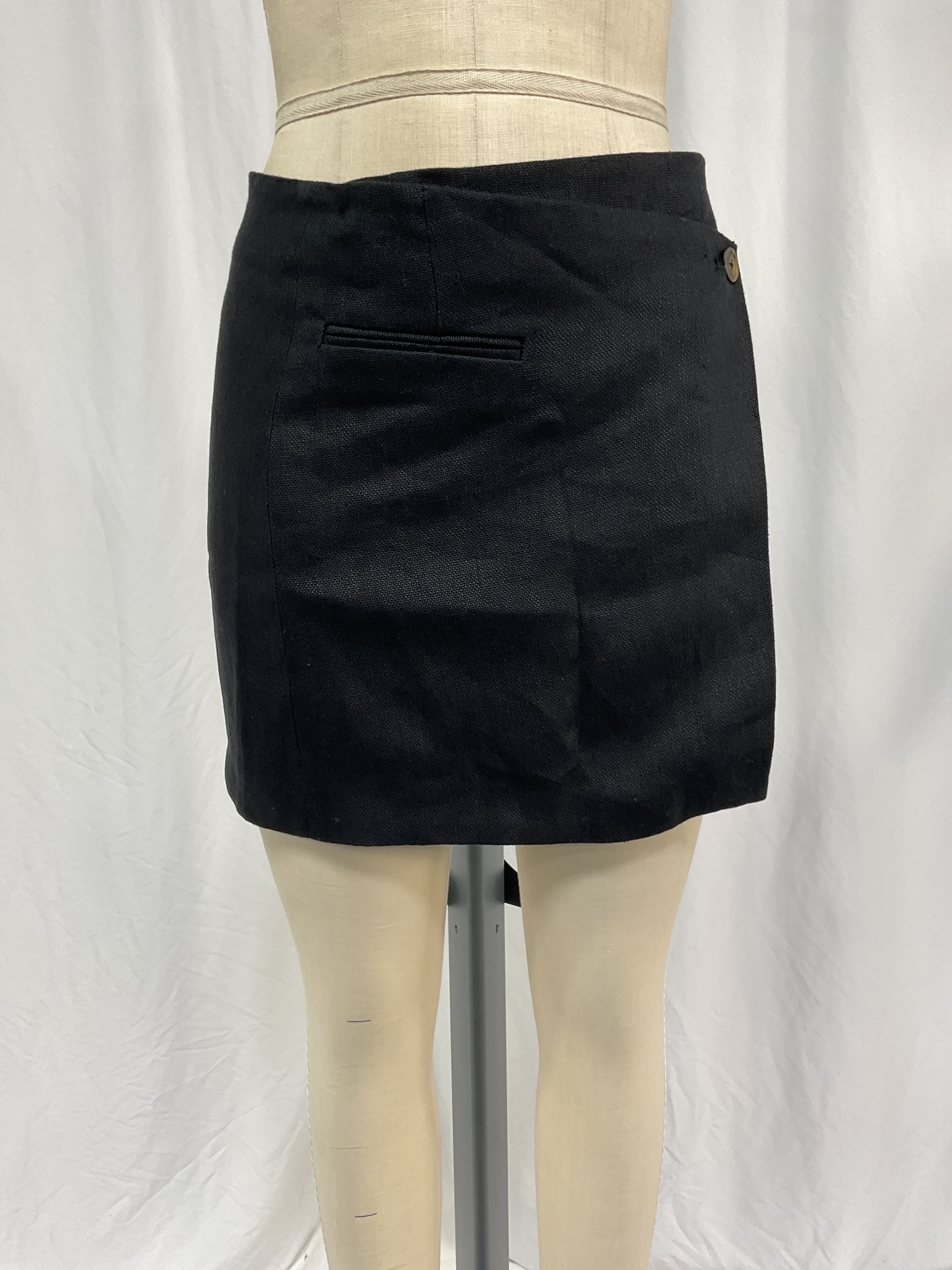 Natalia Wrap-Front Linen Miniskirt - Image 2