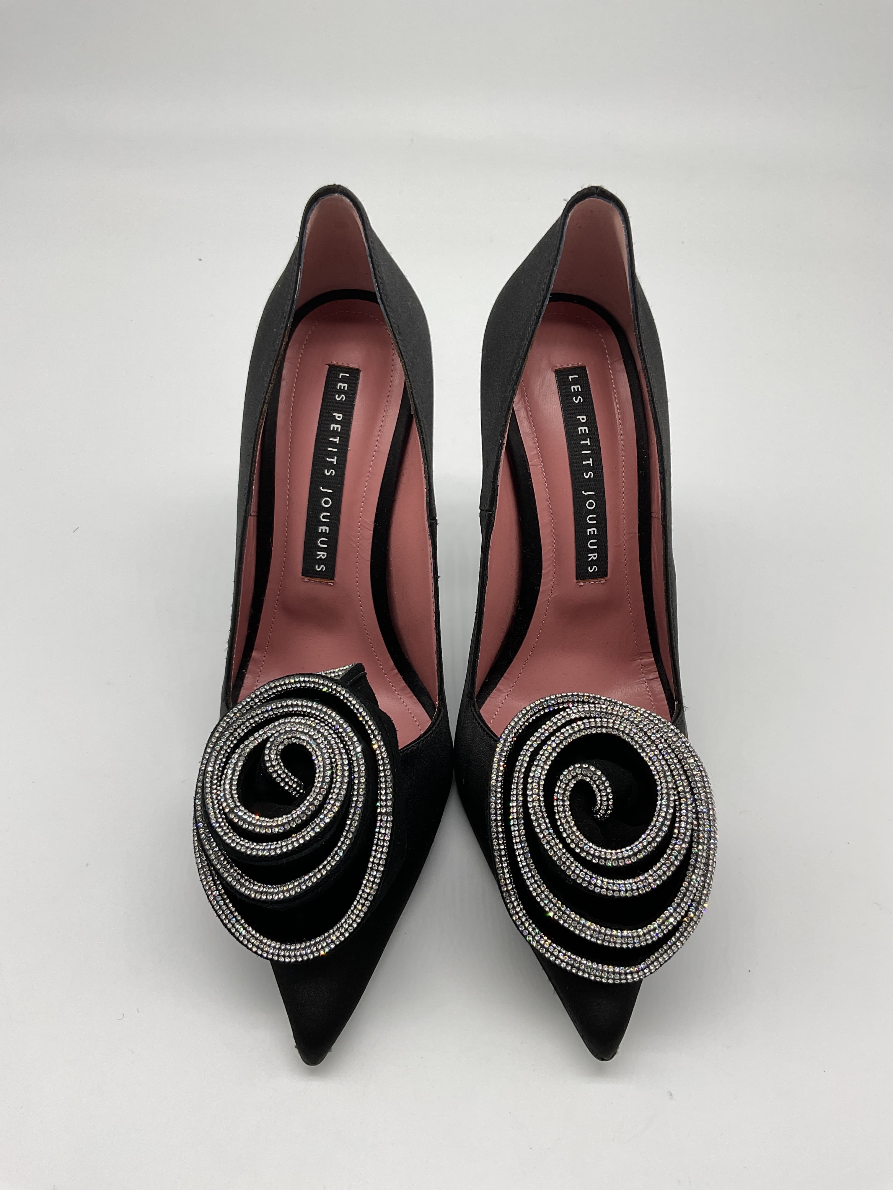 Marilyn Pump In Black Satin & Strass Crystal - Image 4