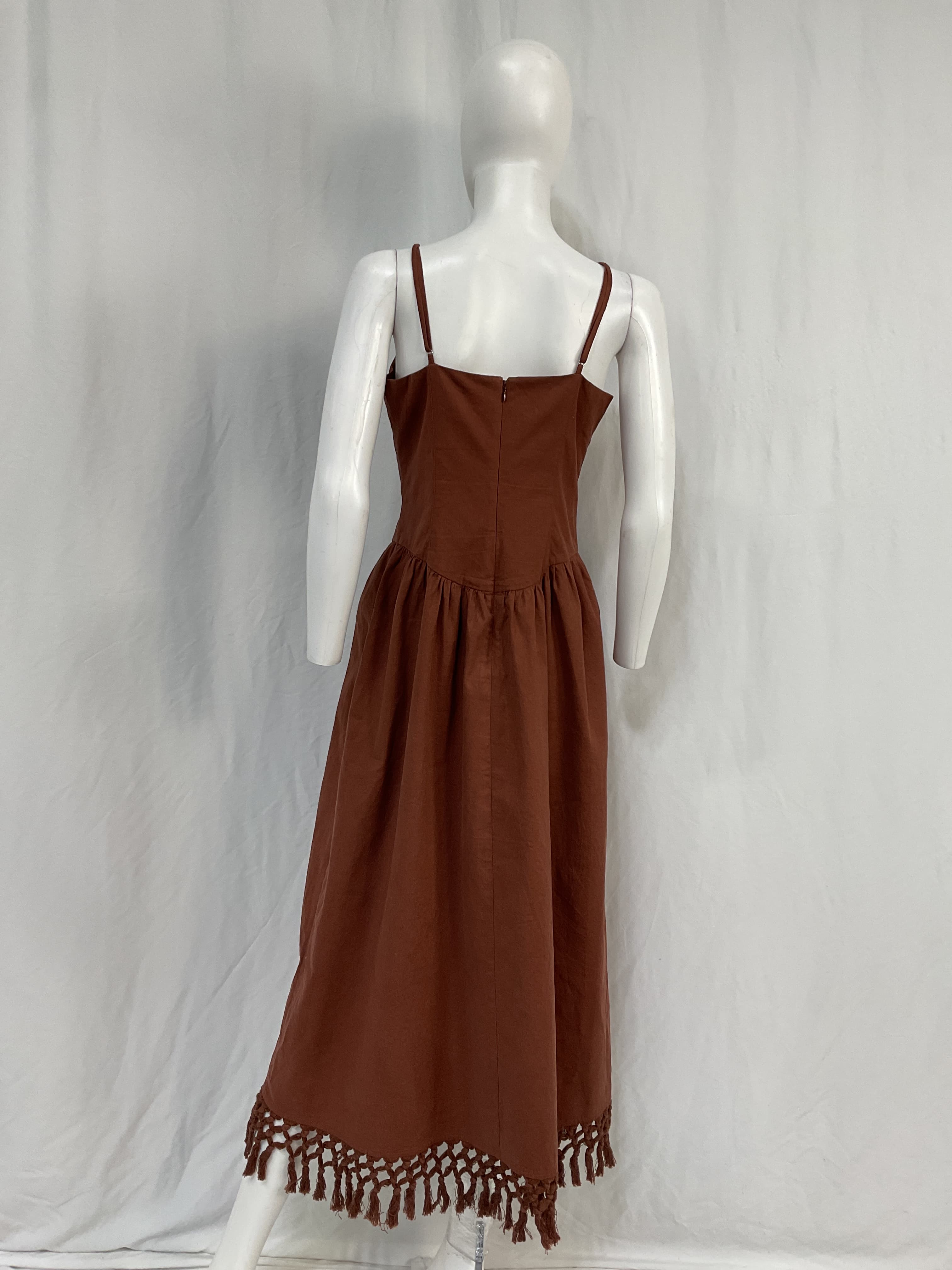 Lexi Midi Dress In Chocolate Brown - Image 2