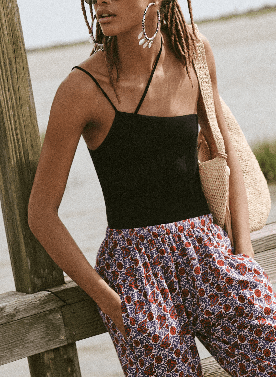 Silk Rib Asymmetric Strappy Tank - Image 3