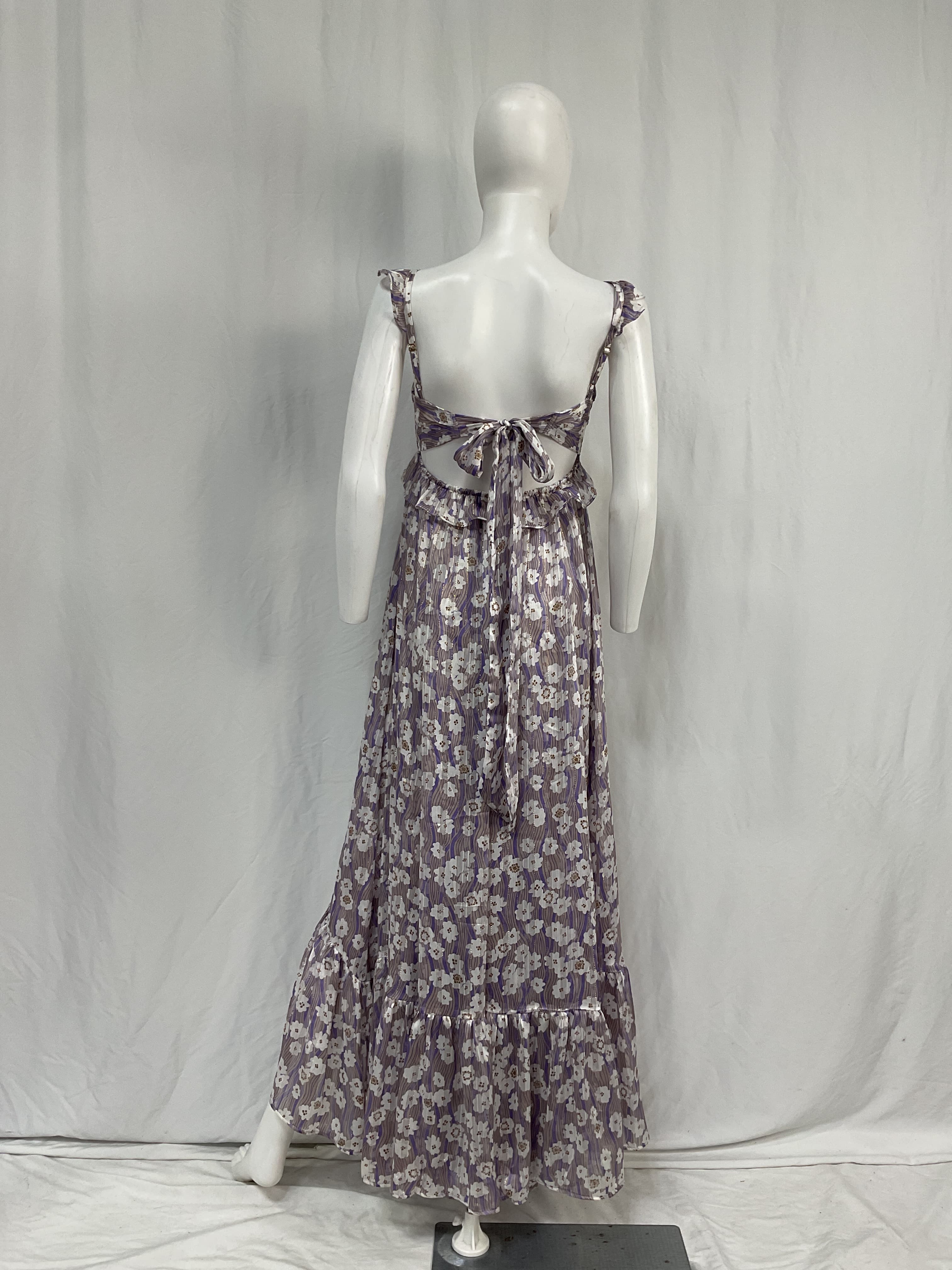 Astrid Dress In Lilac Print - Image 2