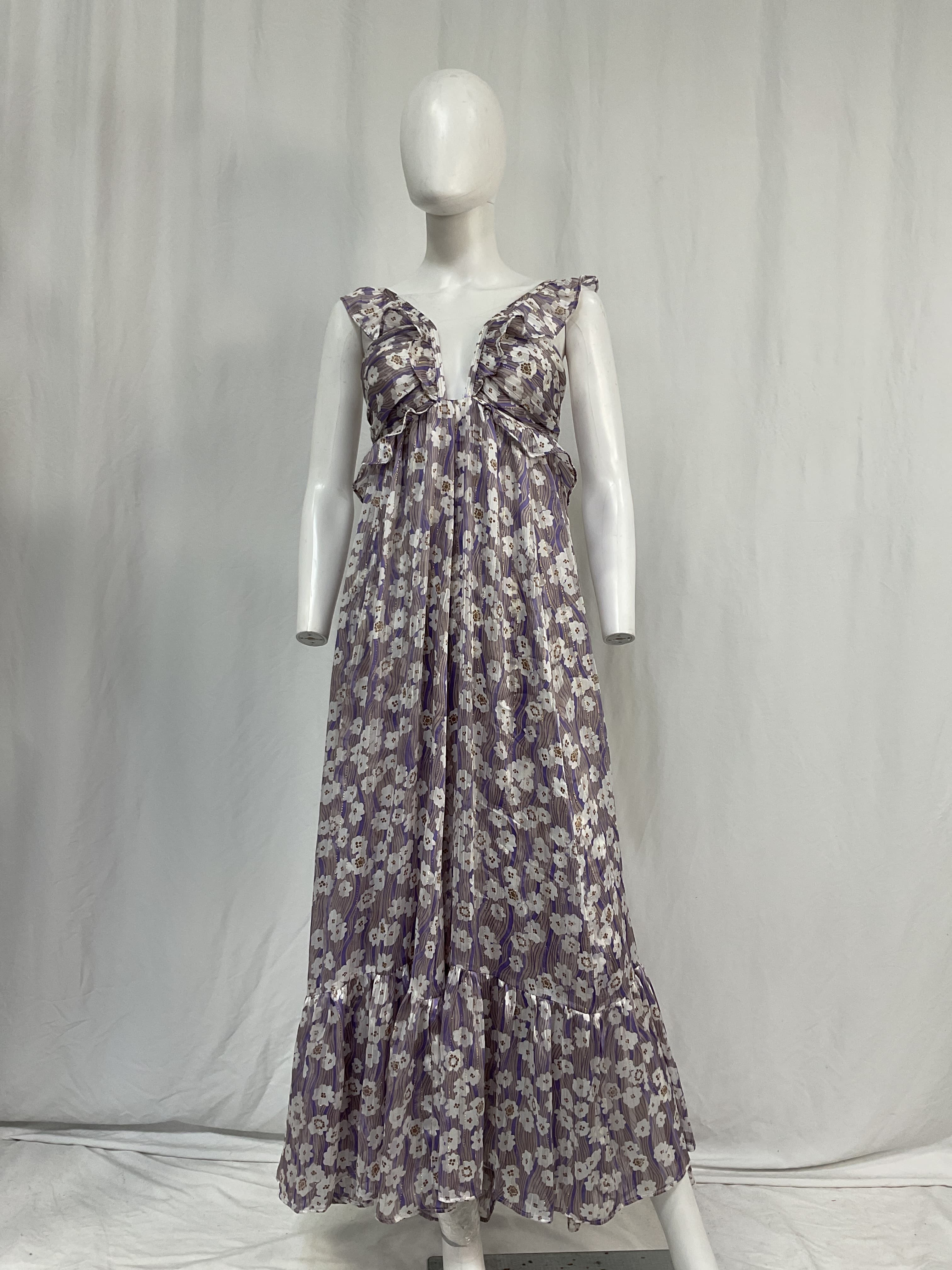 Astrid Dress In Lilac Print - Image 3