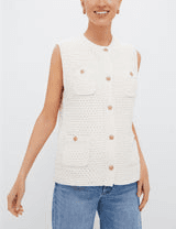 Ecru Elisabeth Sweater Vest - Image 1