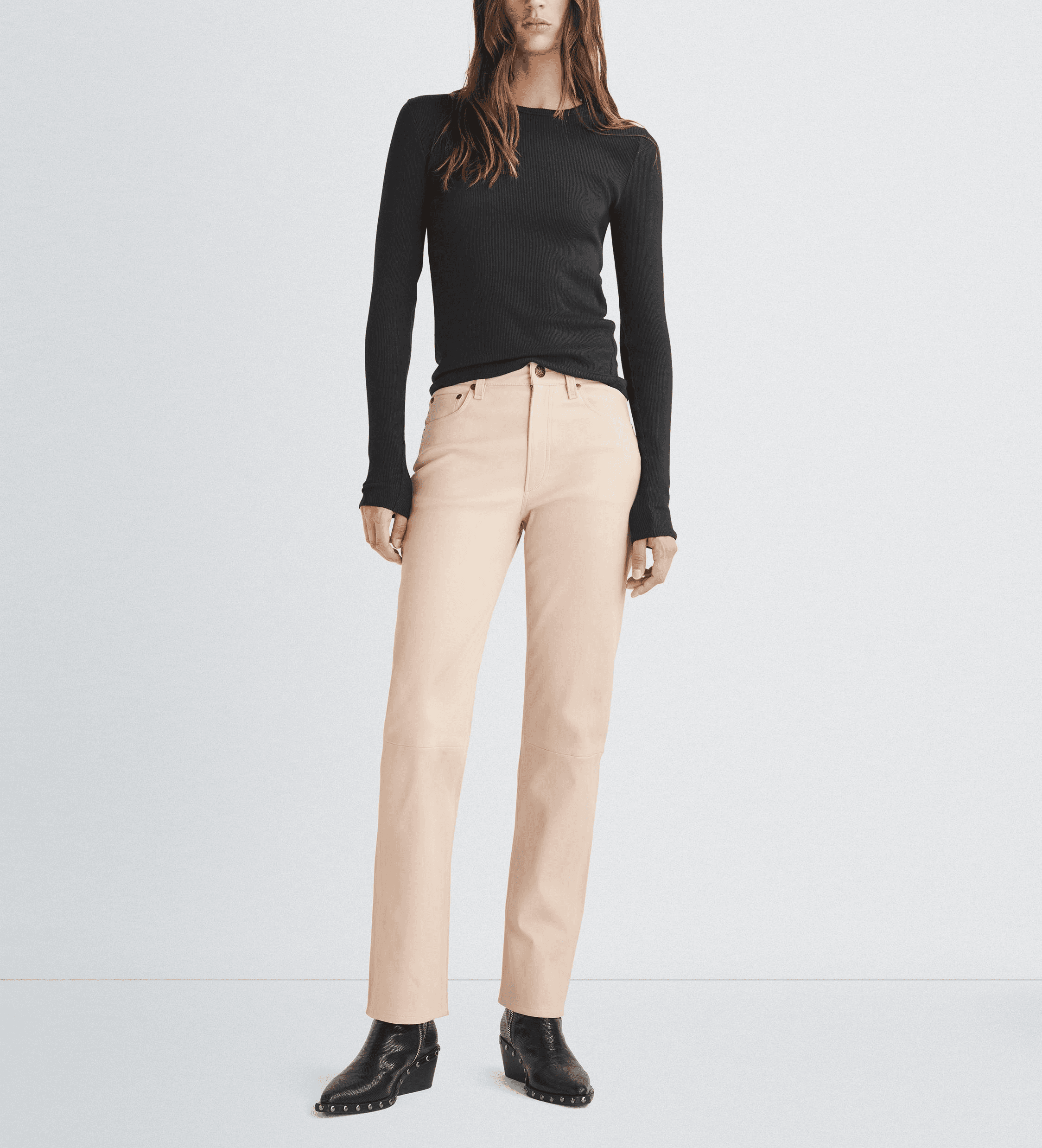 Essential Rib Long Sleeve Tee - Image 1