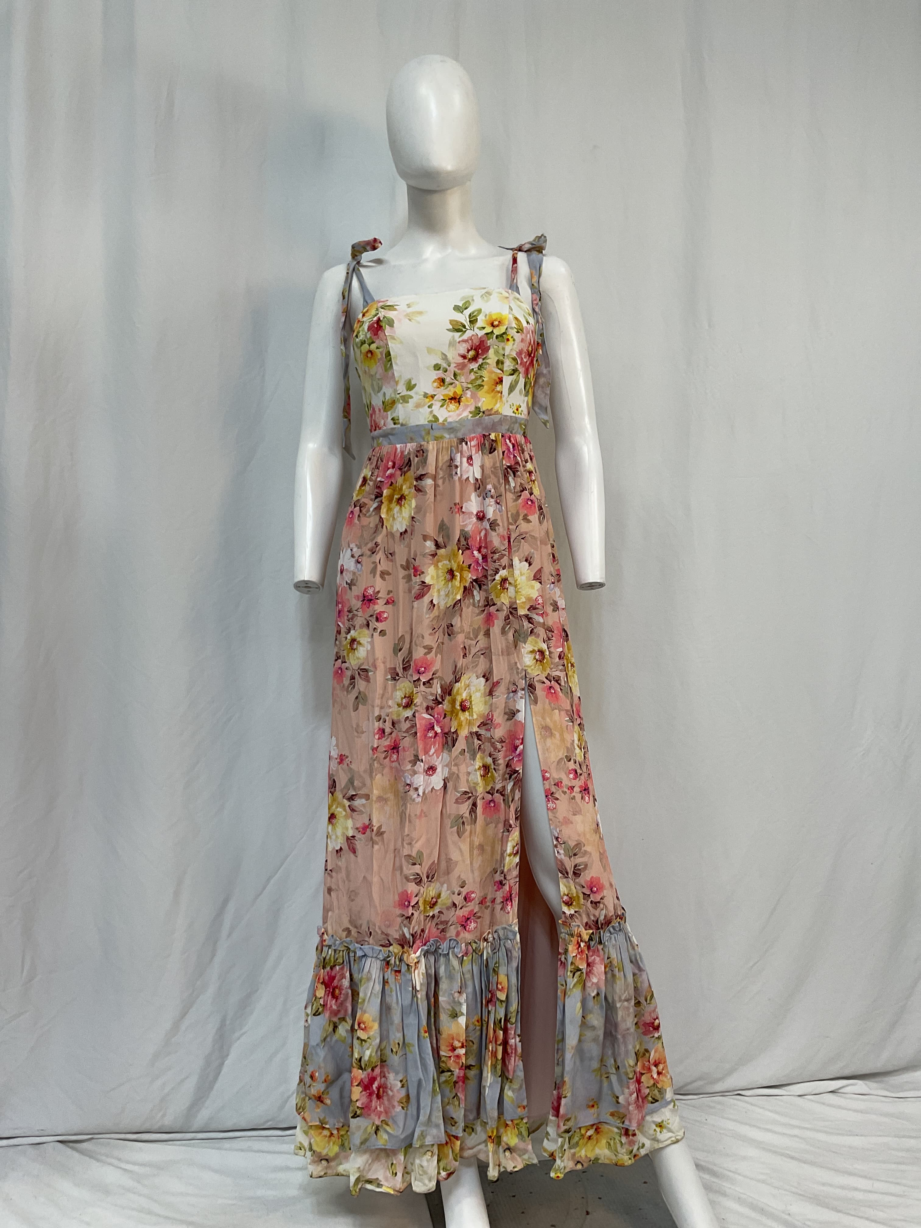 Mahogany Maxi Dress In Dazzling Garden - Image 2