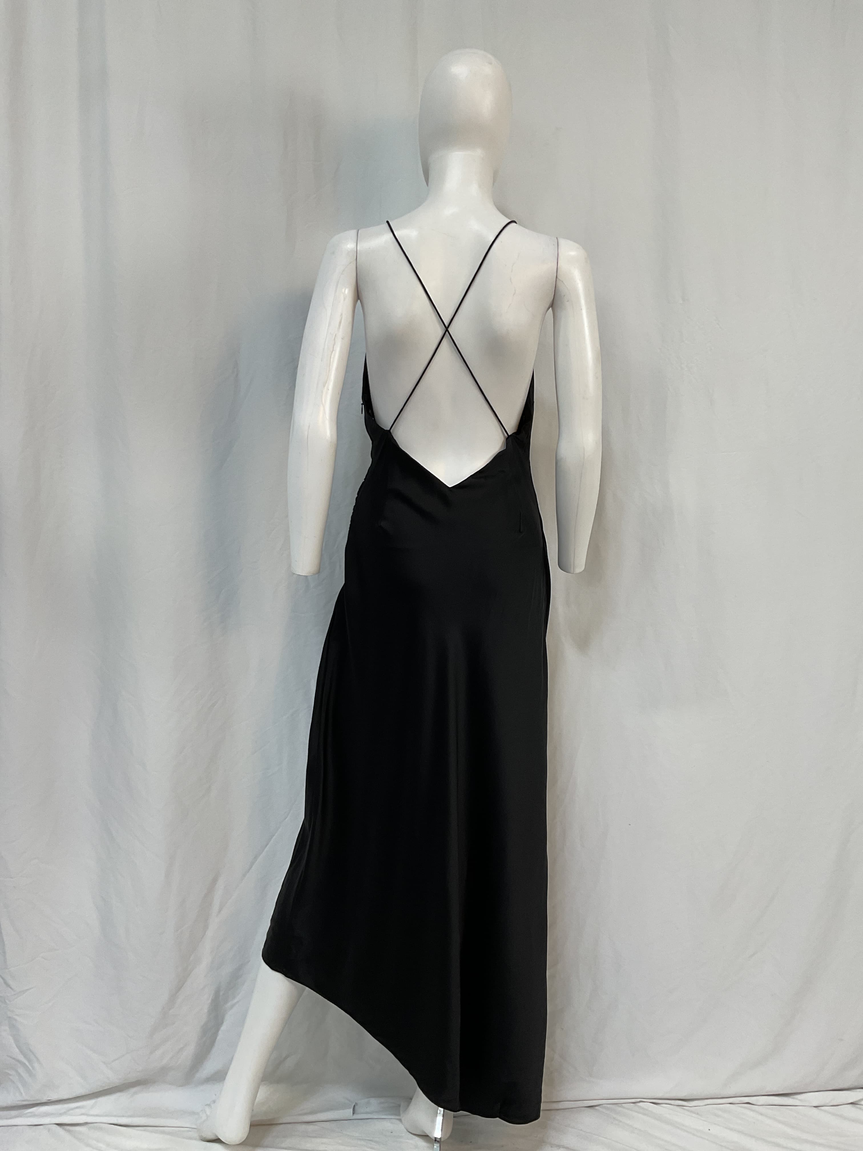 Emma Silk Dress In Black - Image 2